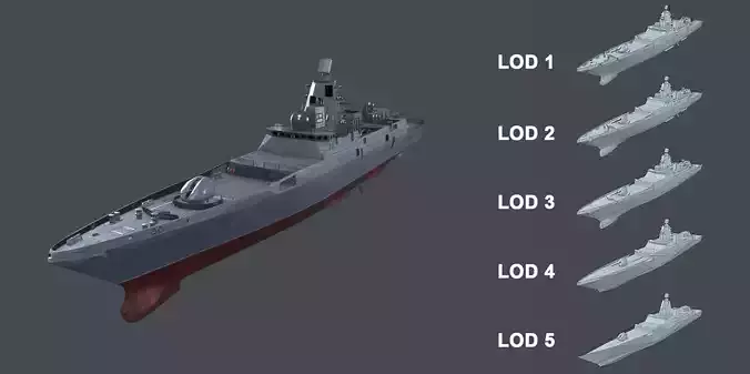 Asset - Army - Gorshkov - 3D MODEL Low-poly Low-poly 3D model Low-poly 3D model