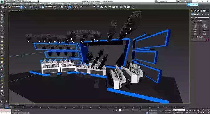 Stage infrastructure design 3D model