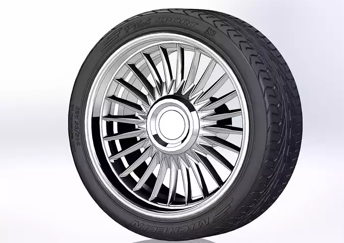 Custom wheels Colorado Customs Stella 20inch for scale model 3D print model