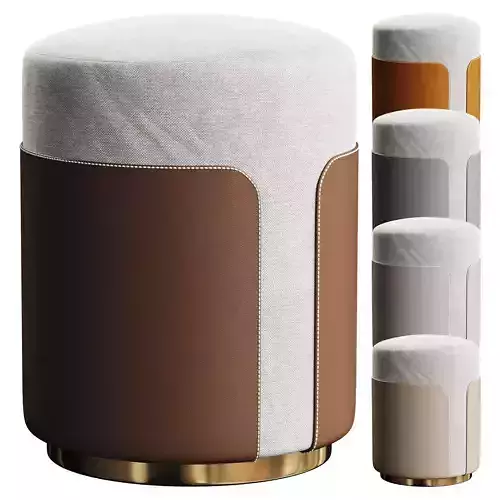 Simple leather chair Low-poly 3D model