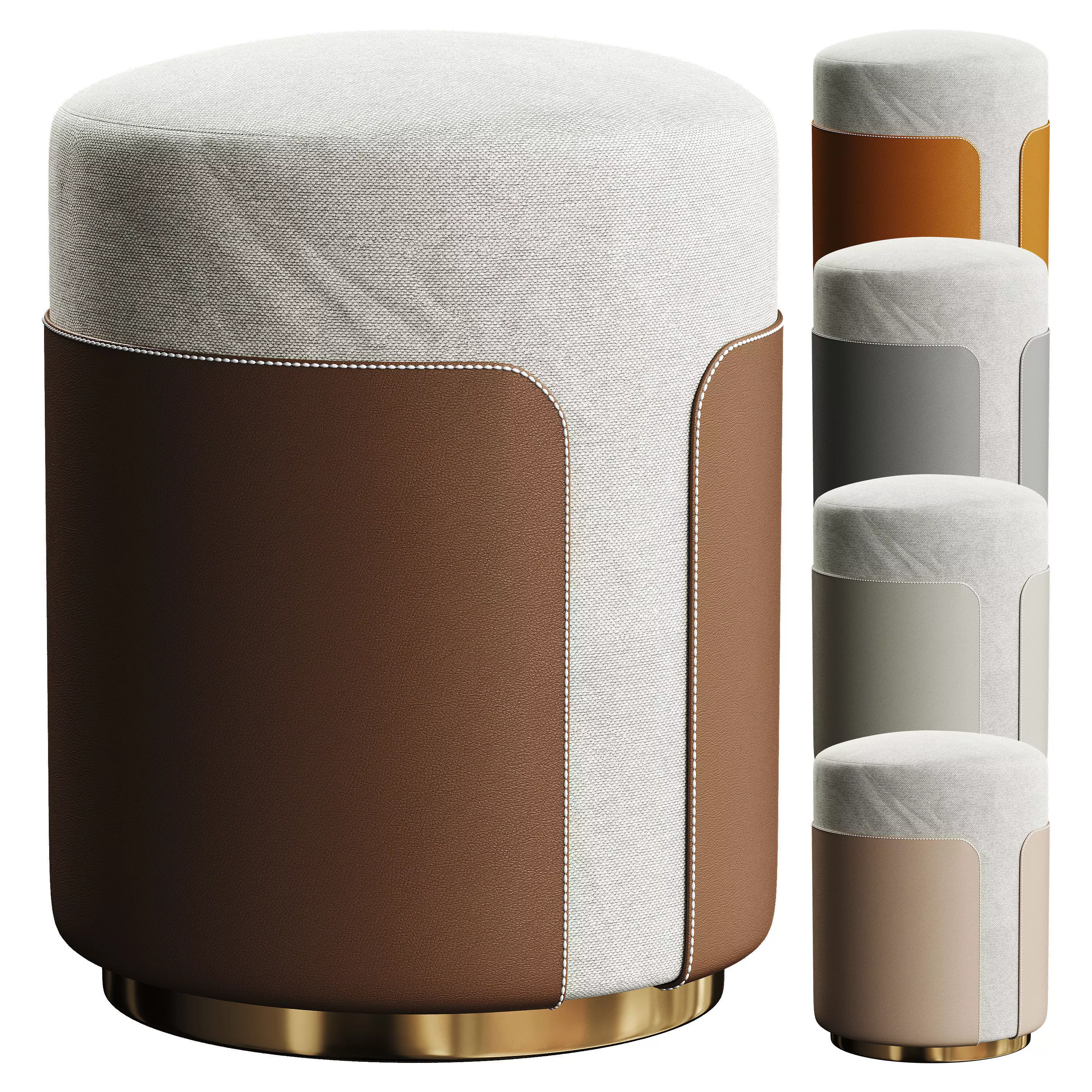 Simple leather chair Low-poly 3D model