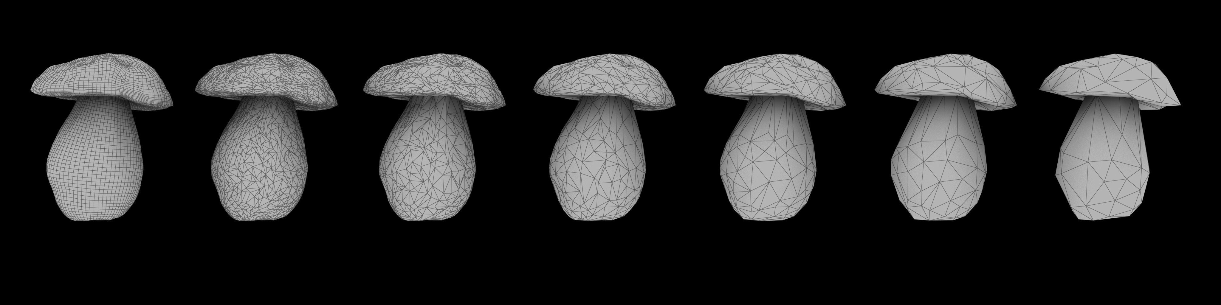 Boletus Edulis 02 Low-poly 3D model_7