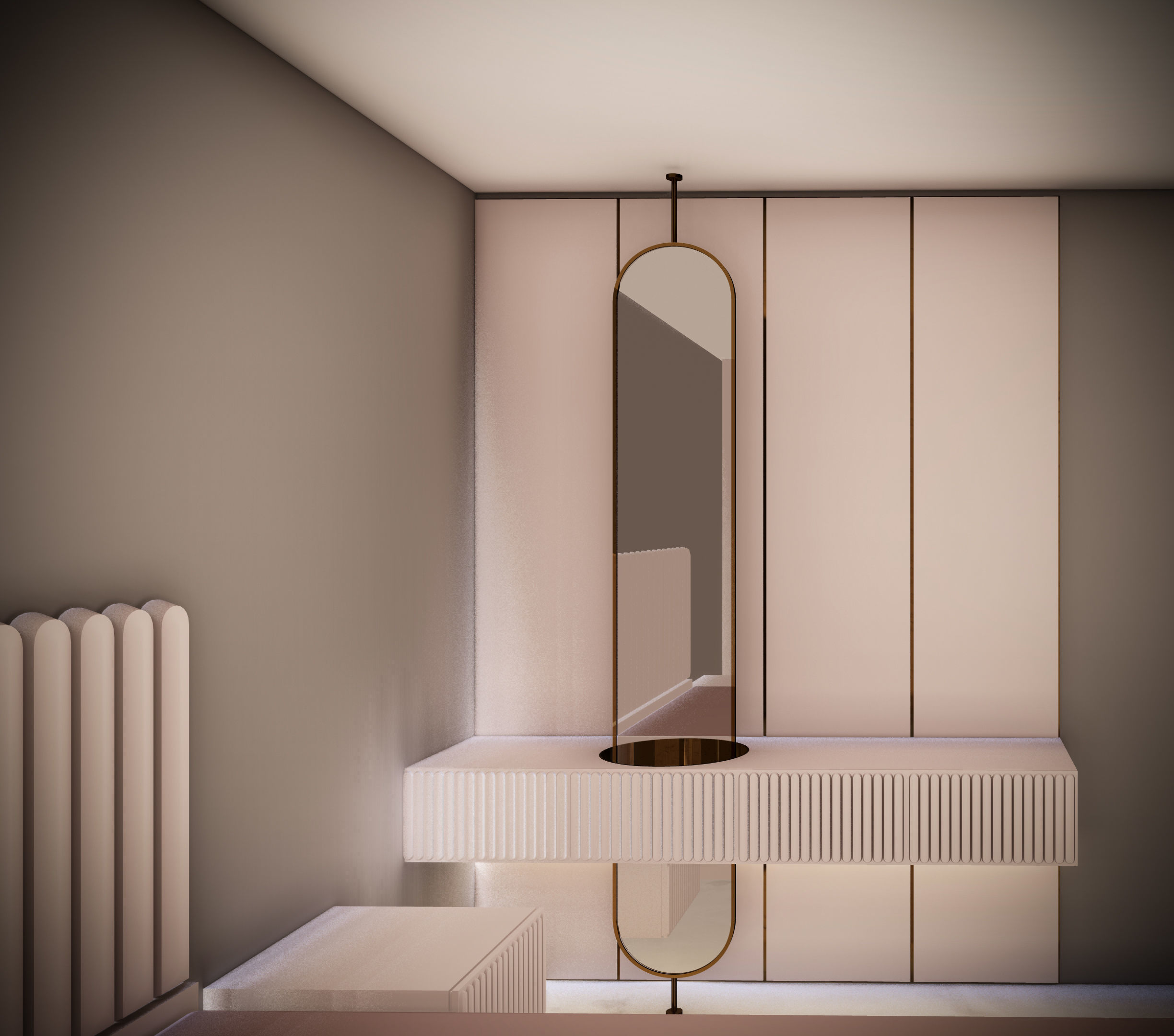 bedroom furniture Low-poly 3D model_6