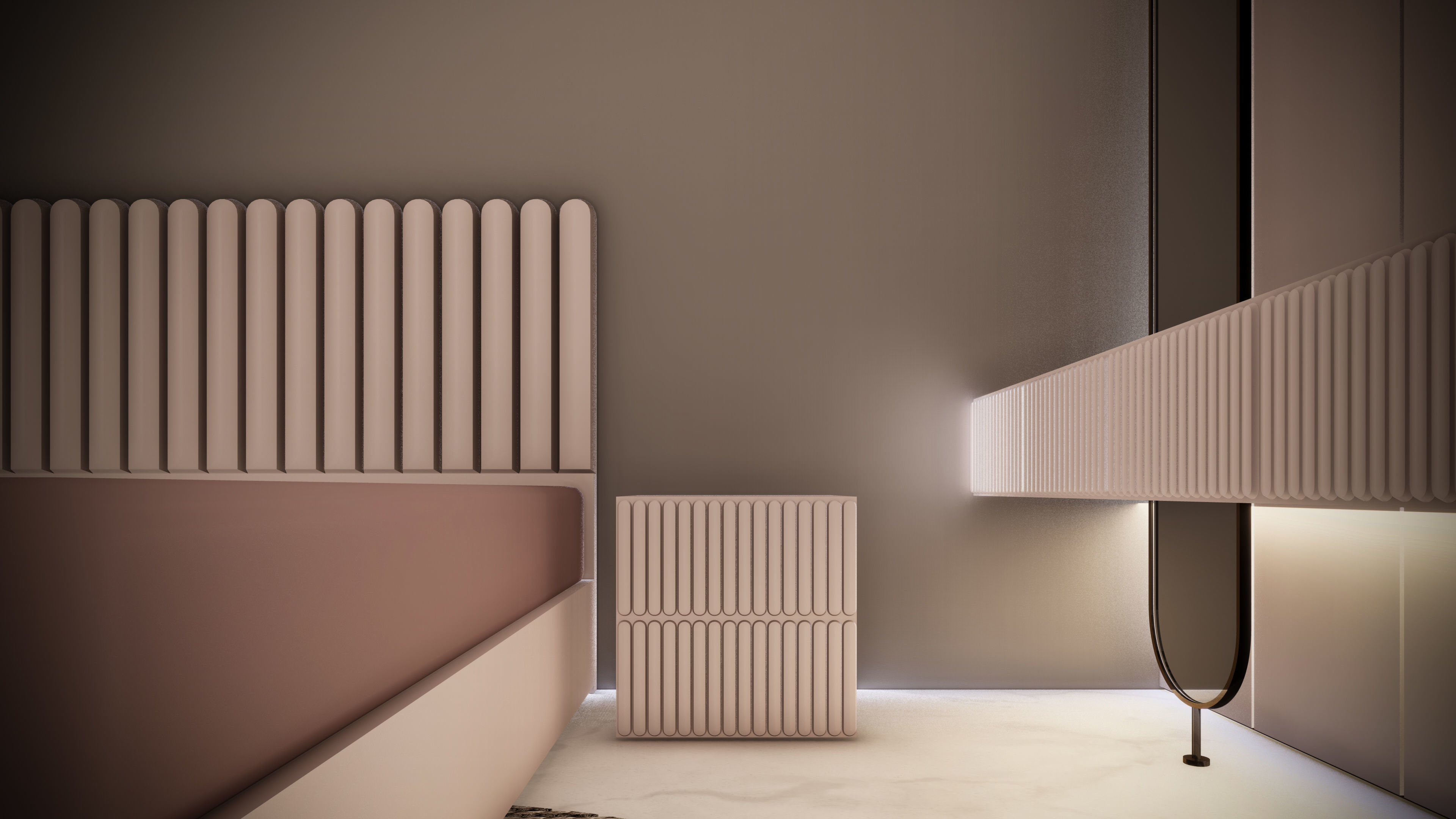 bedroom furniture Low-poly 3D model_9