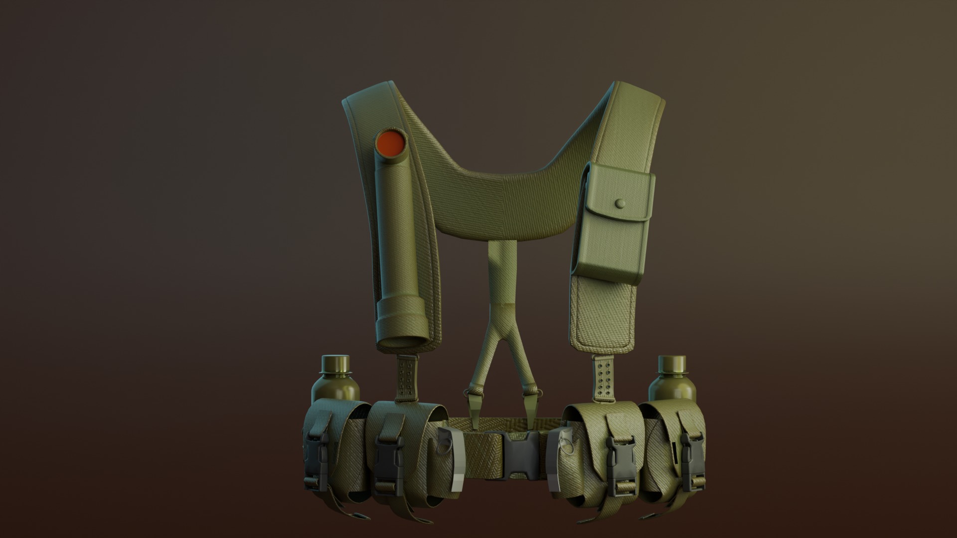 military waist 3D model_2