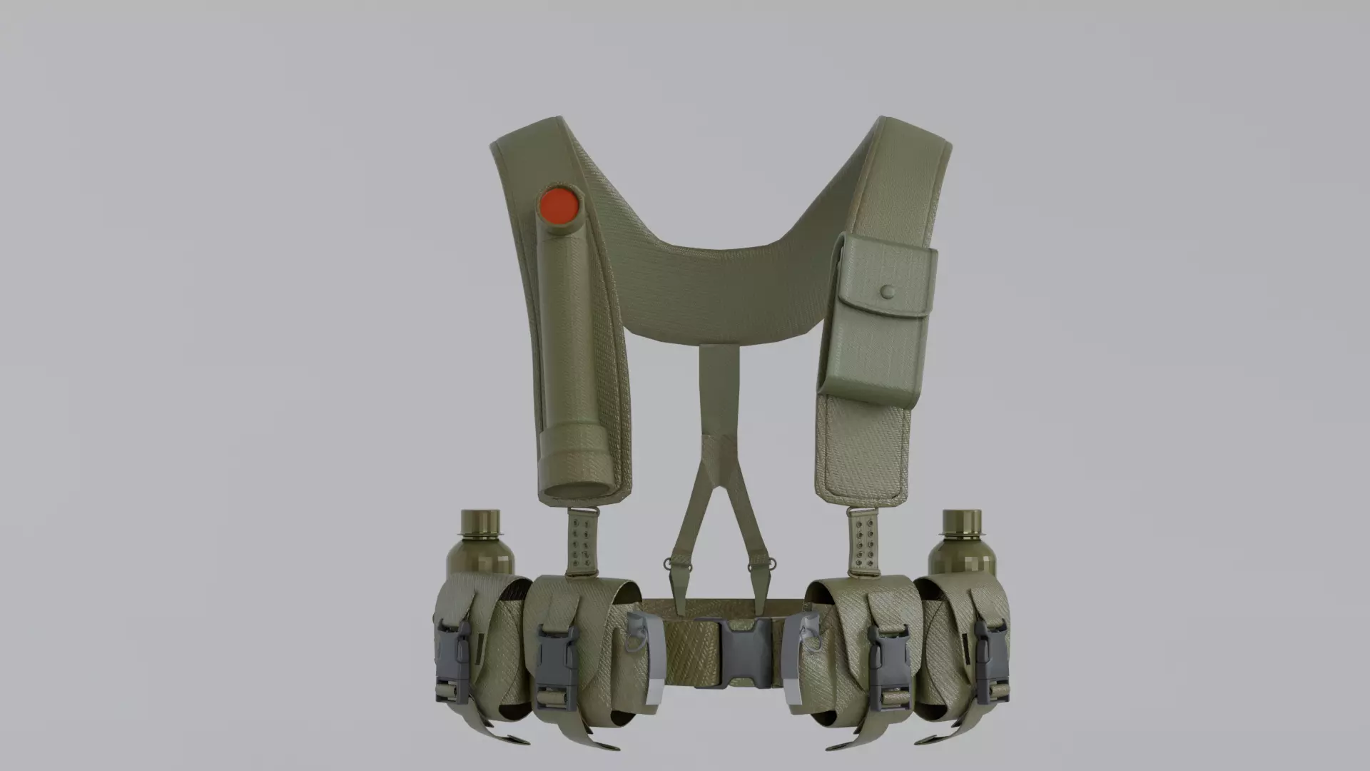 military waist 3D model_0
