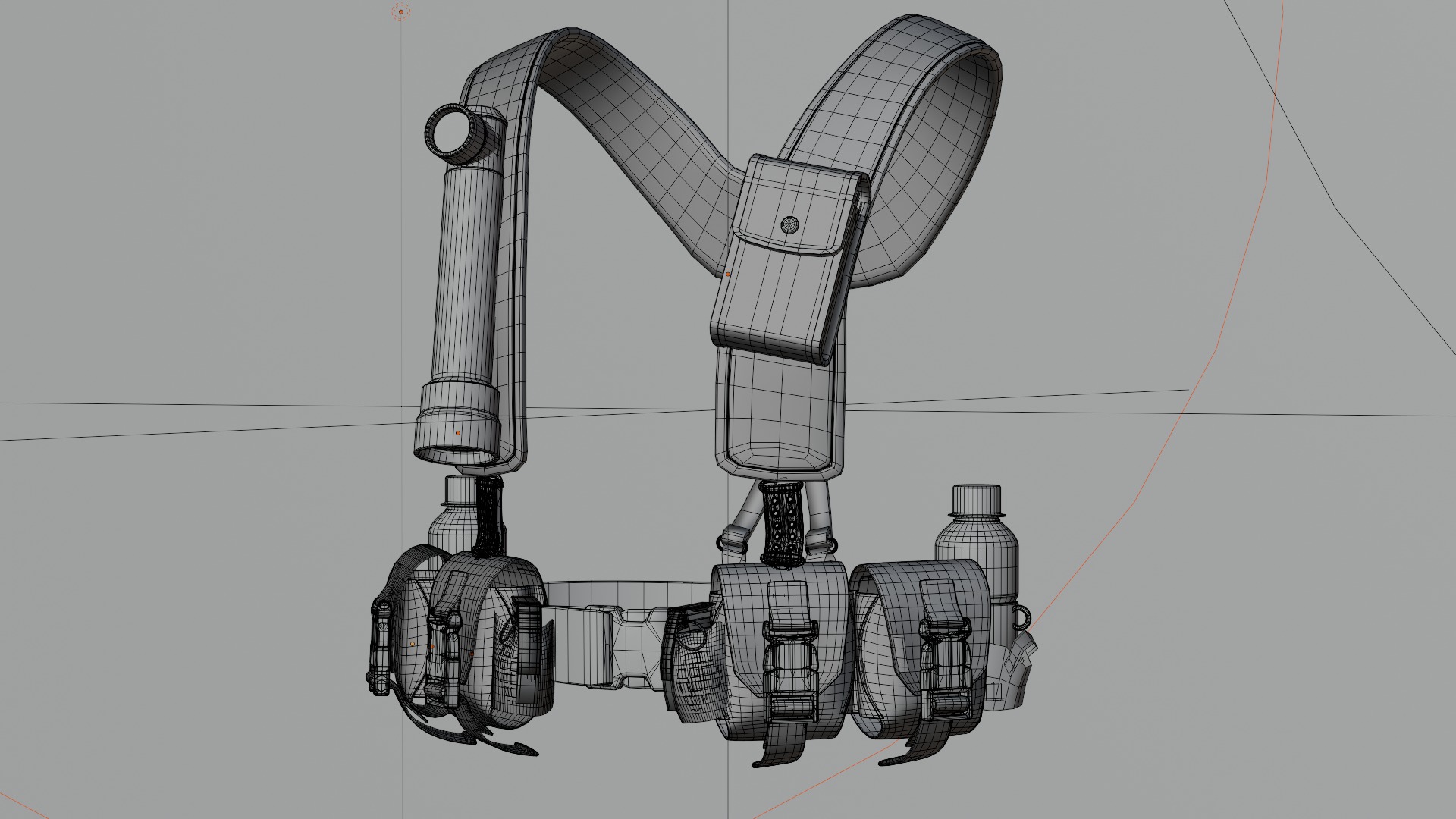 military waist 3D model_4