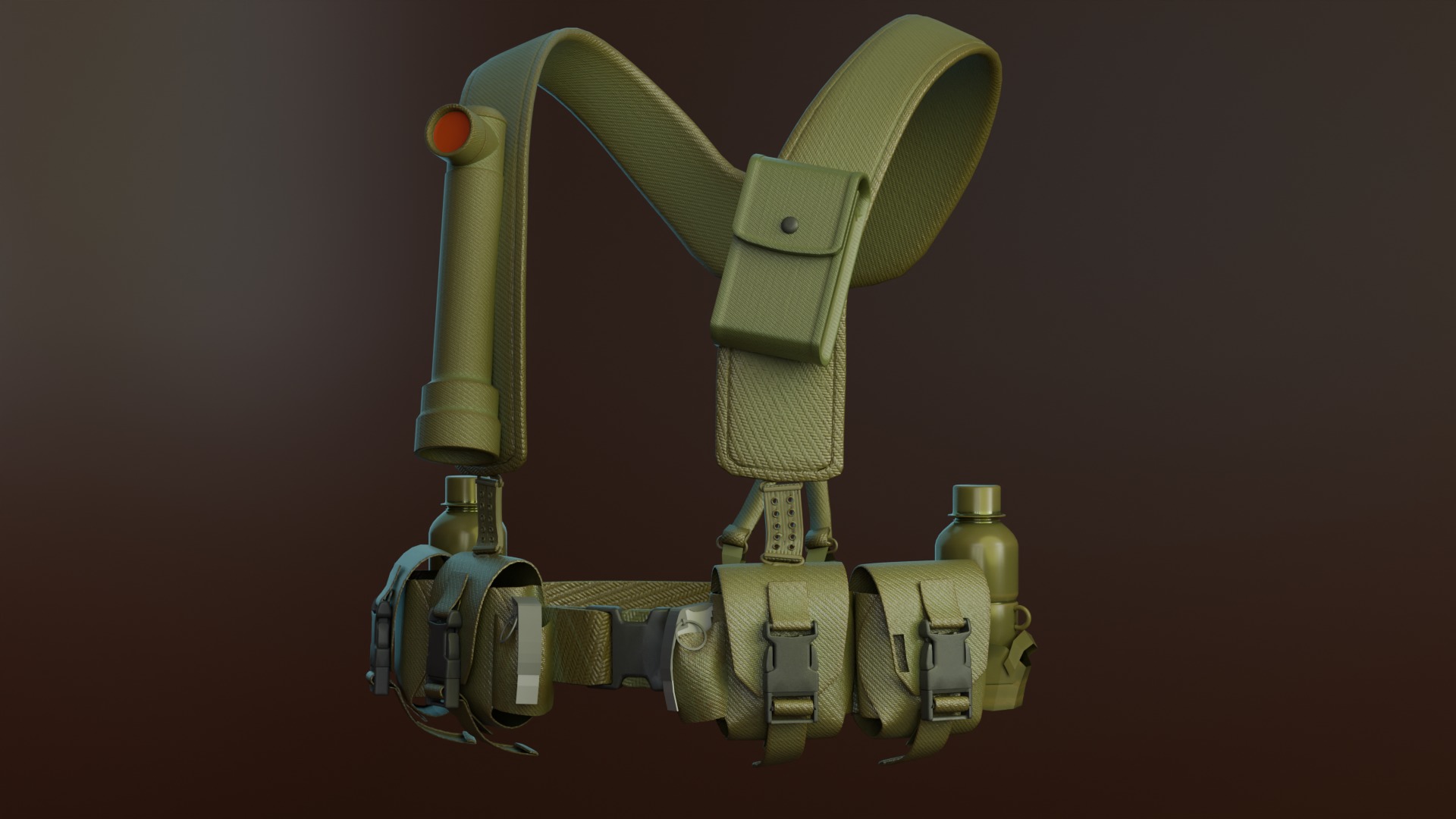 military waist 3D model_3