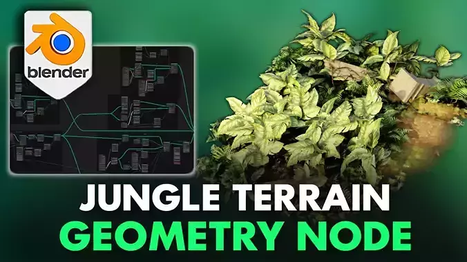 Blender Jungle Terrain Geometry Node