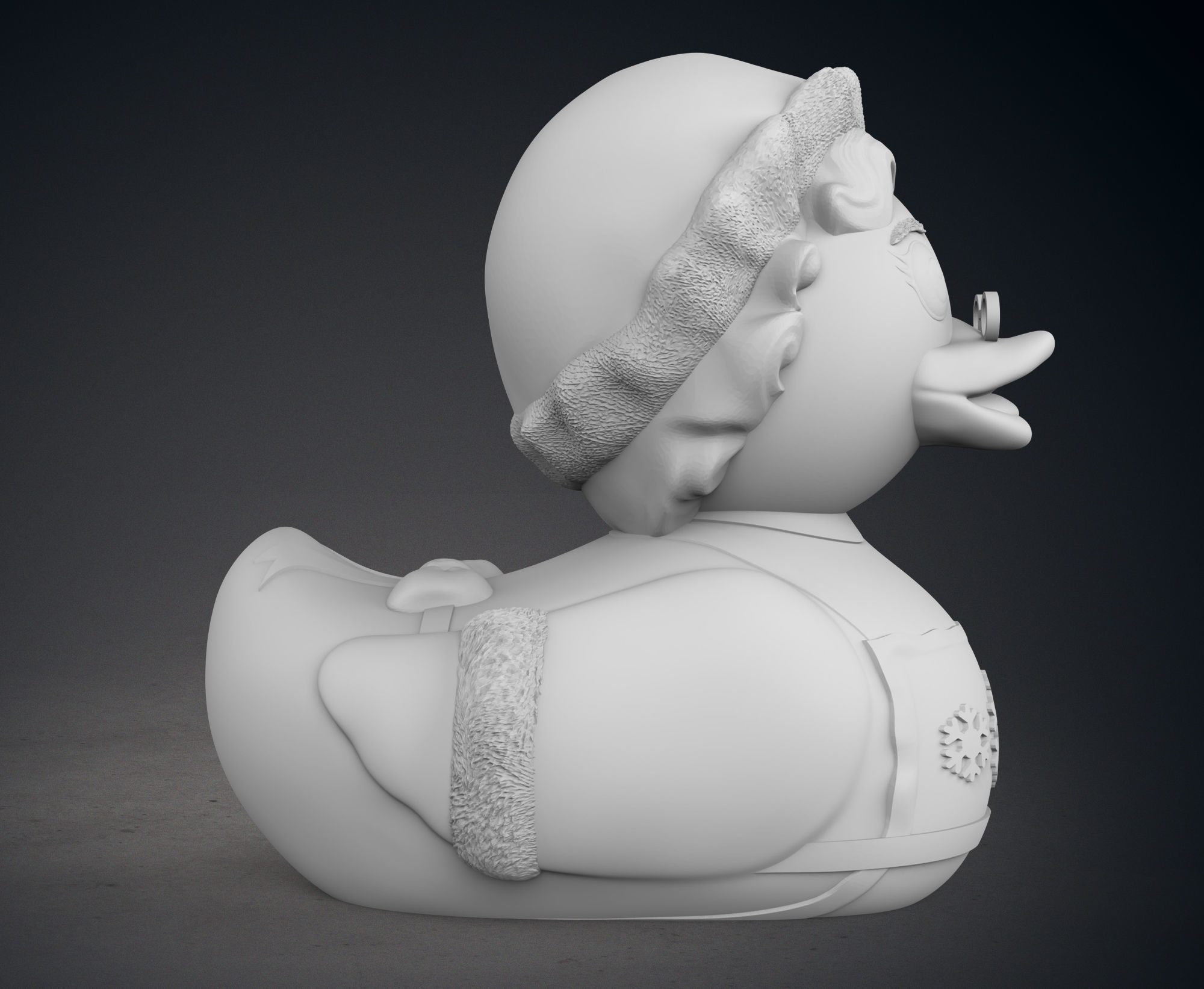 Cute Mrs Claus Rubber Duck 3D print model_8