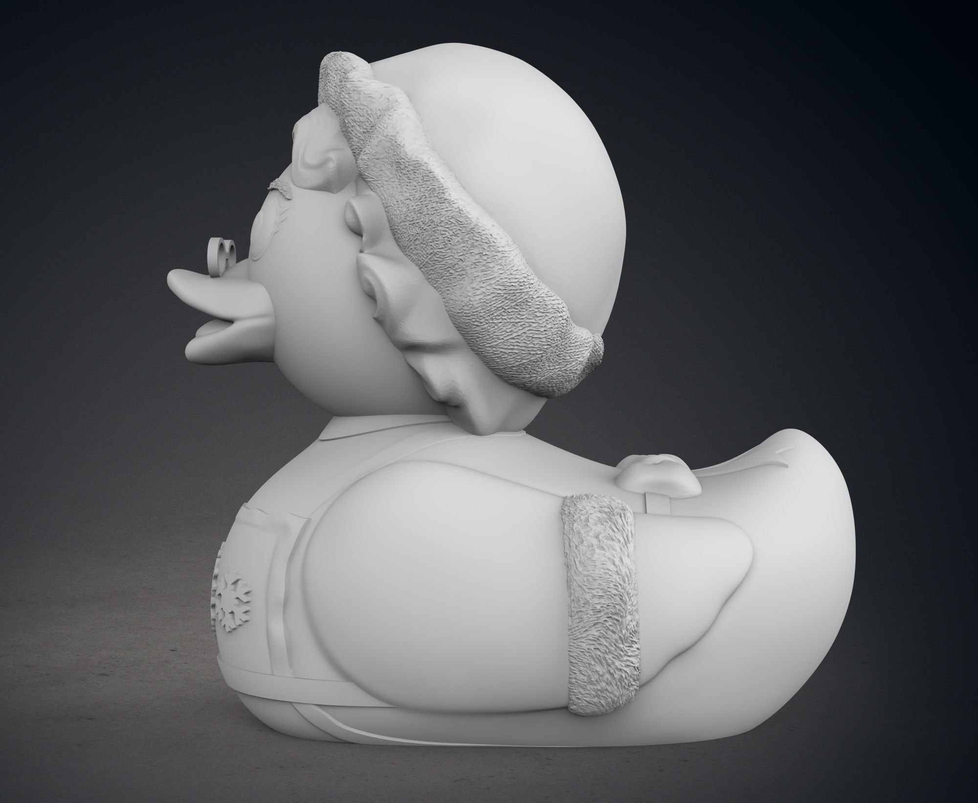 Cute Mrs Claus Rubber Duck 3D print model_4