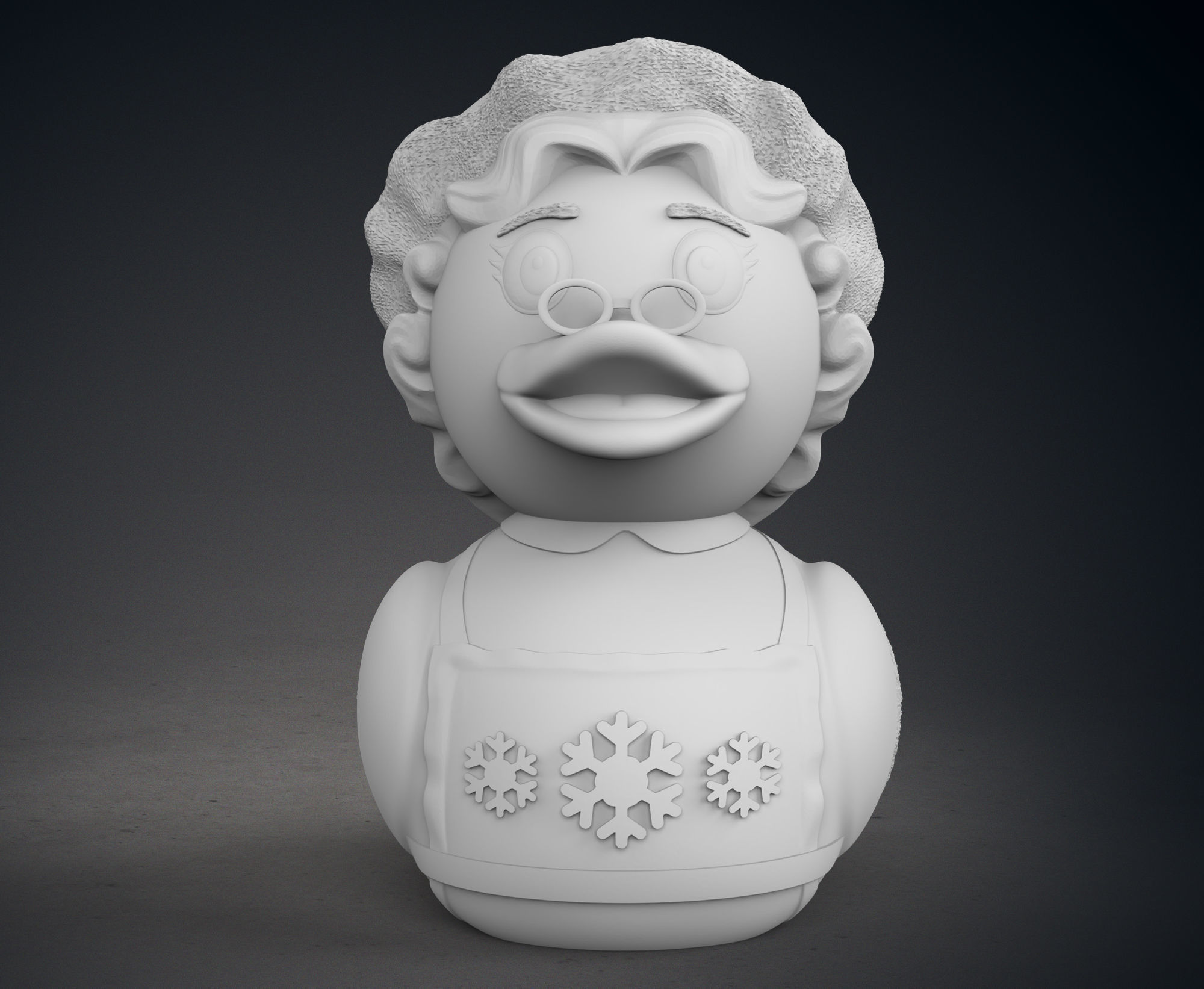 Cute Mrs Claus Rubber Duck 3D print model_2