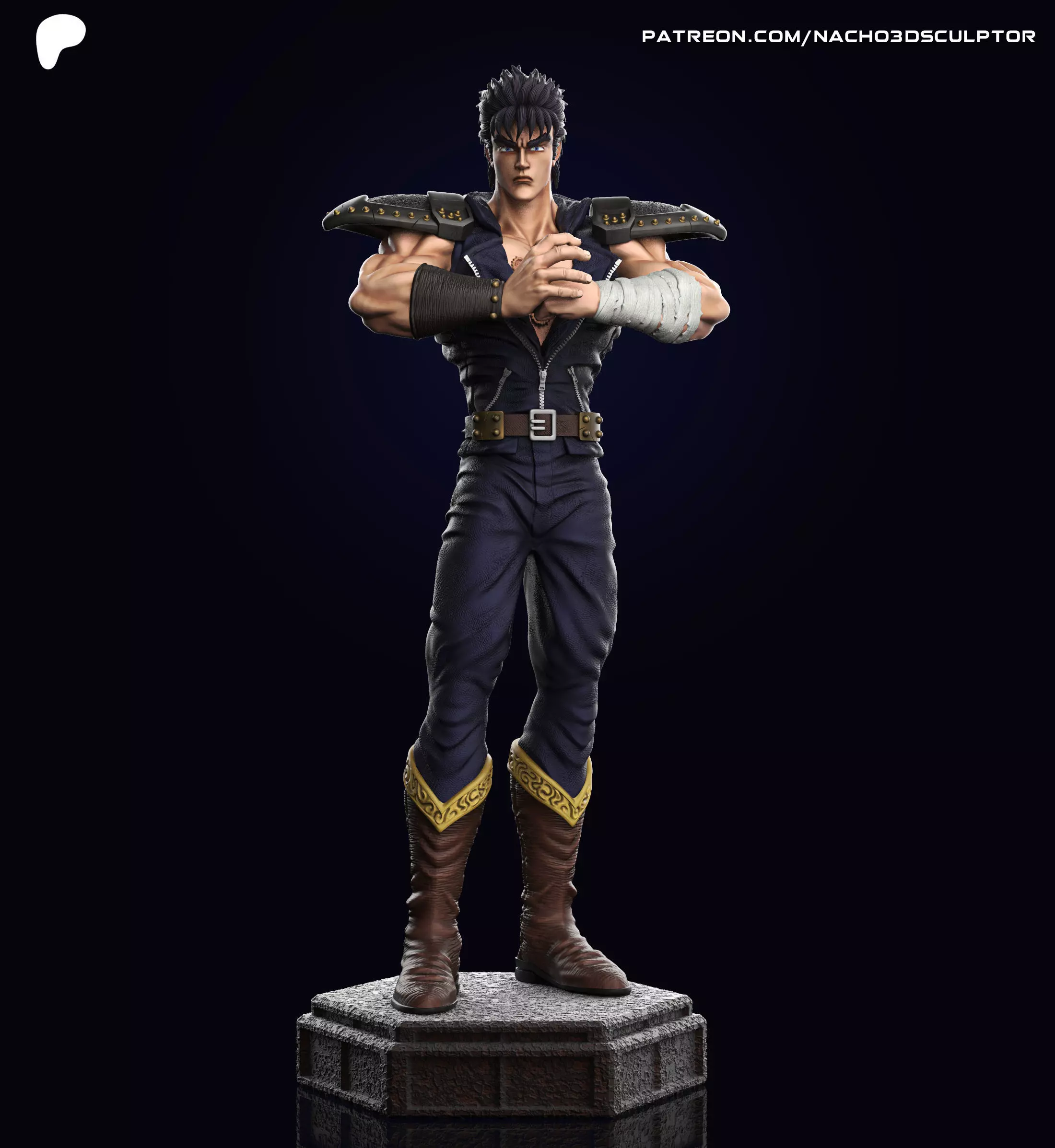 Kenshiro - Fist of the North Star  3D print model_0
