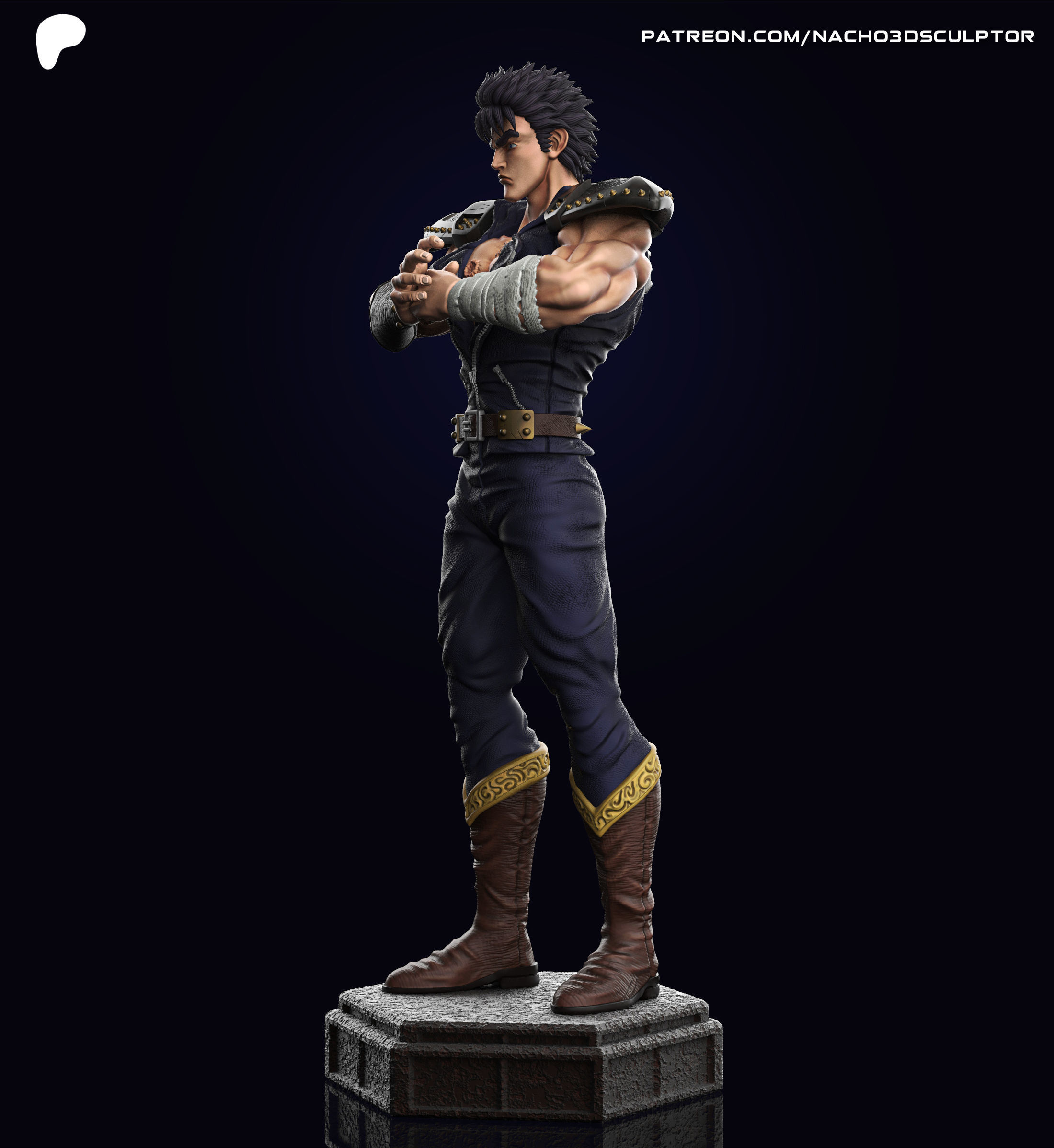 Kenshiro - Fist of the North Star  3D print model_4