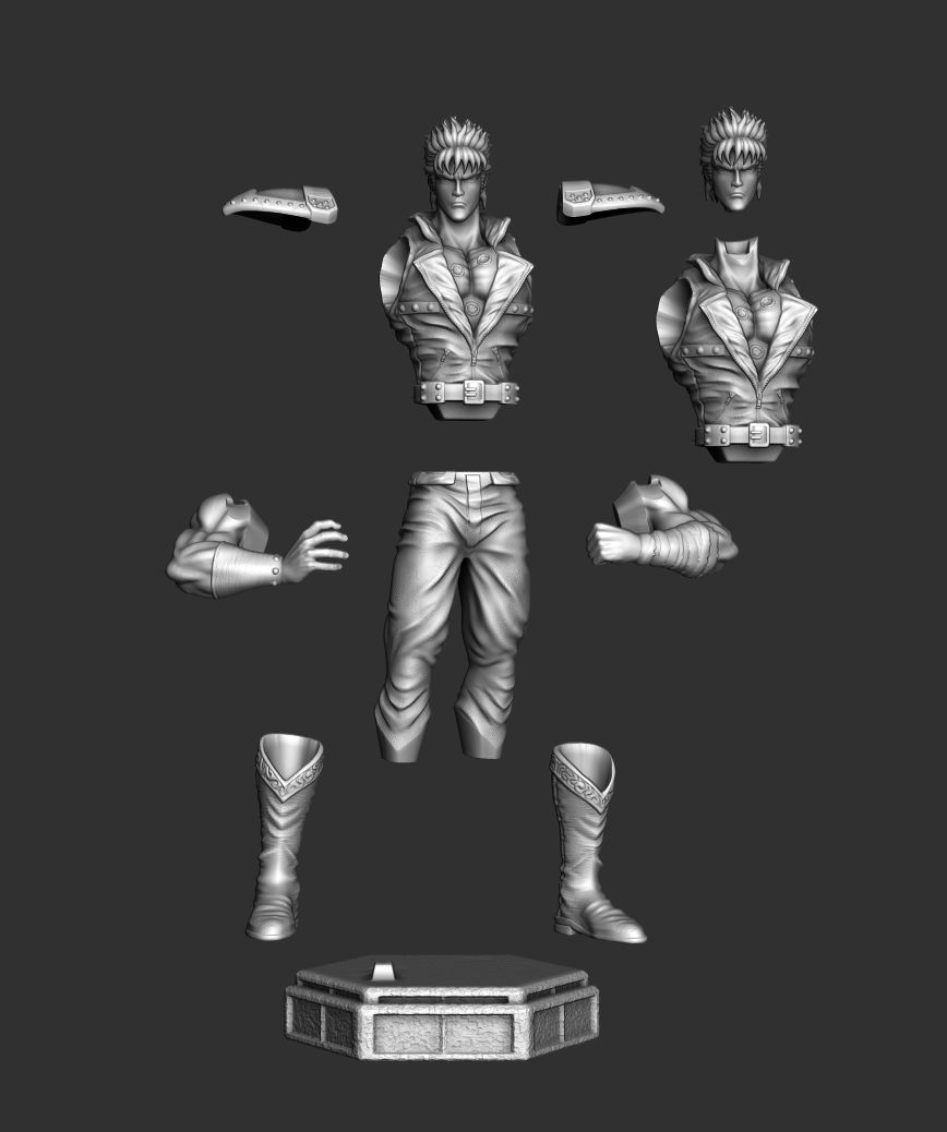 Kenshiro - Fist of the North Star  3D print model_7