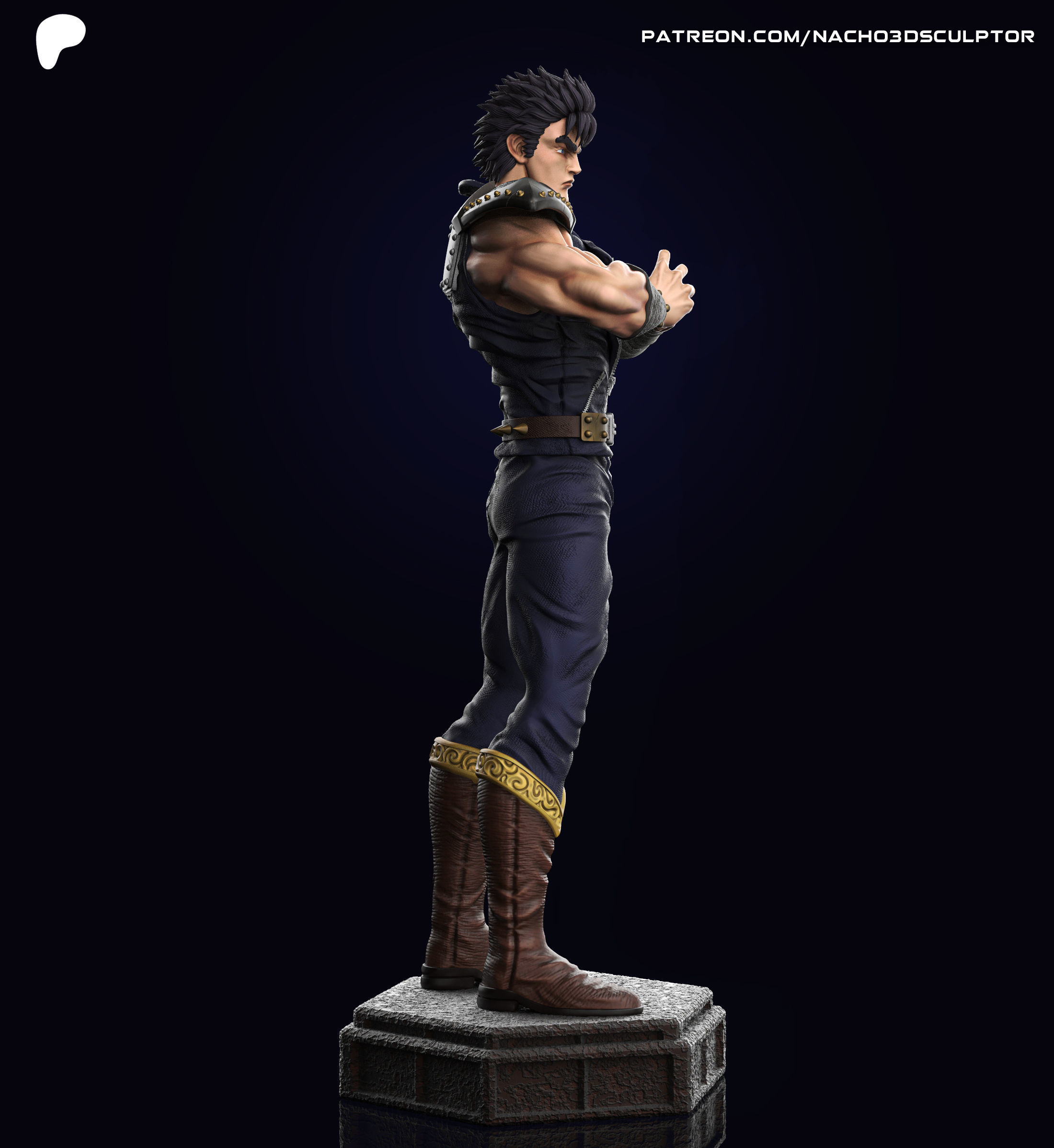Kenshiro - Fist of the North Star  3D print model_2