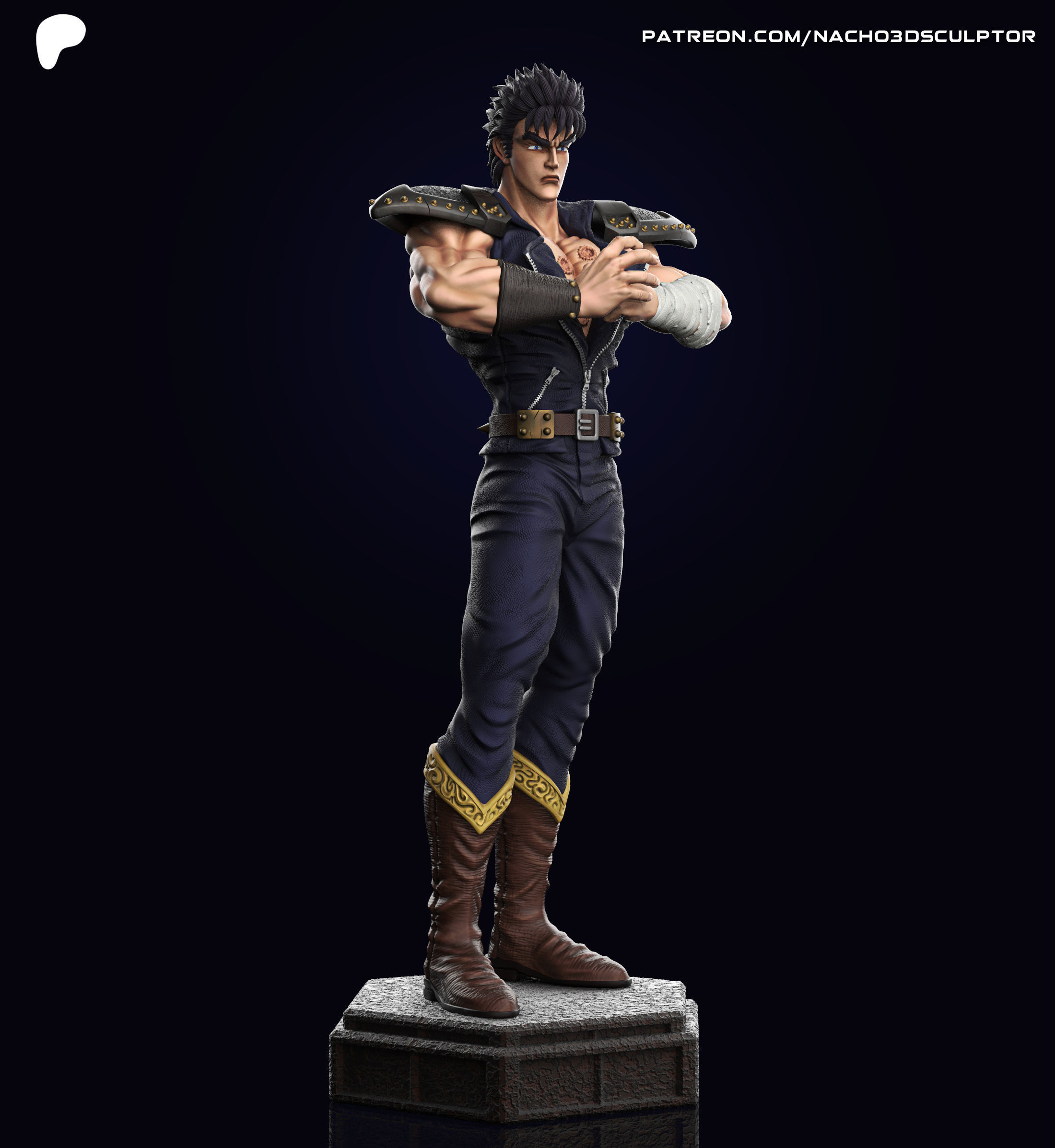 Kenshiro - Fist of the North Star  3D print model_1