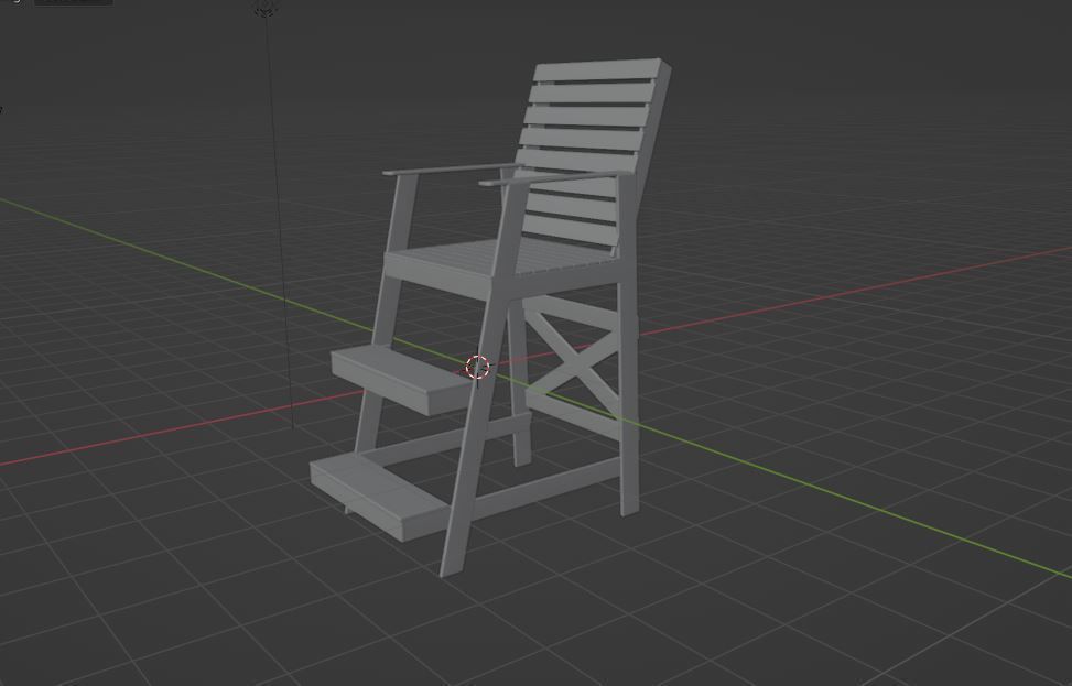 lifeguard chair 3D model_13