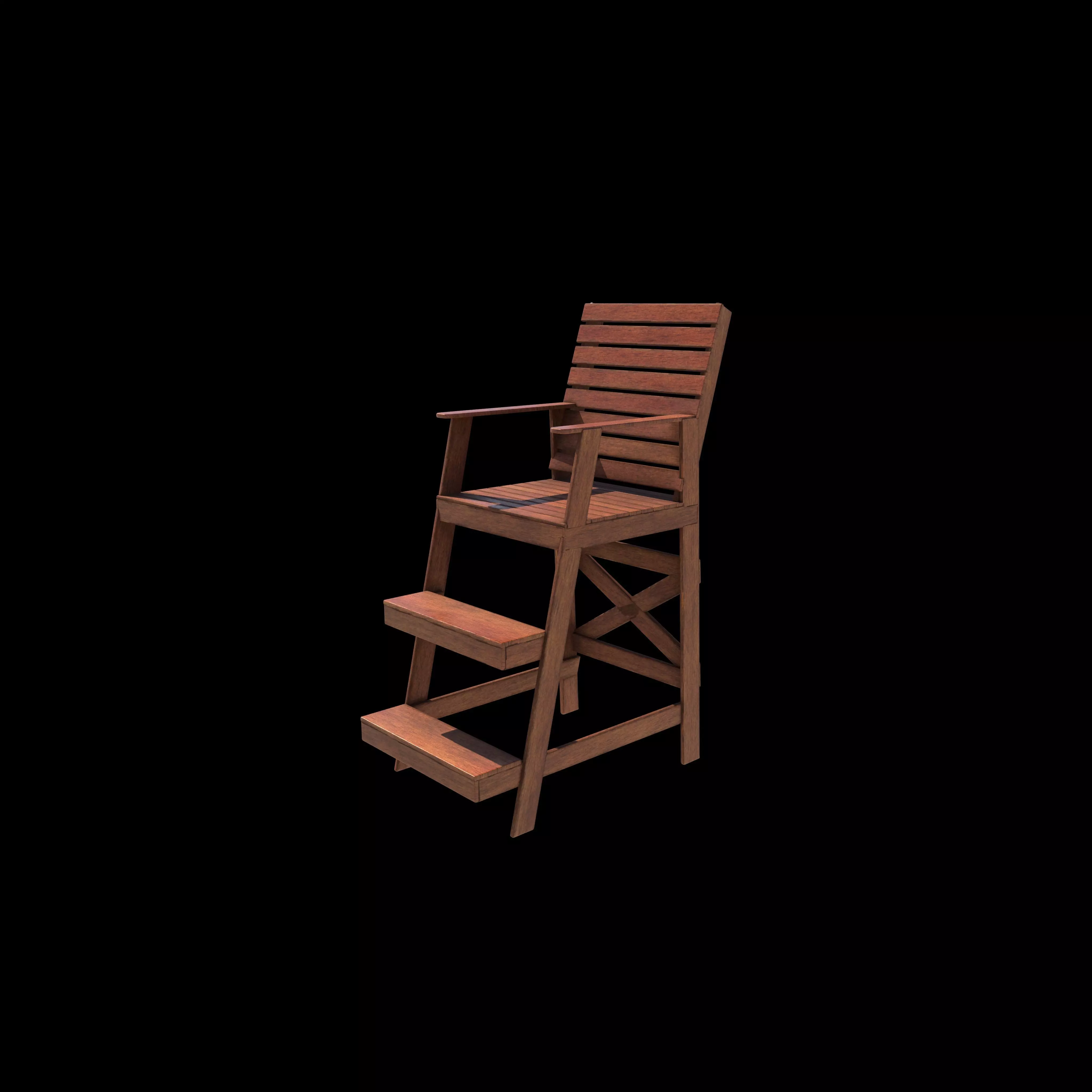 lifeguard chair 3D model_0