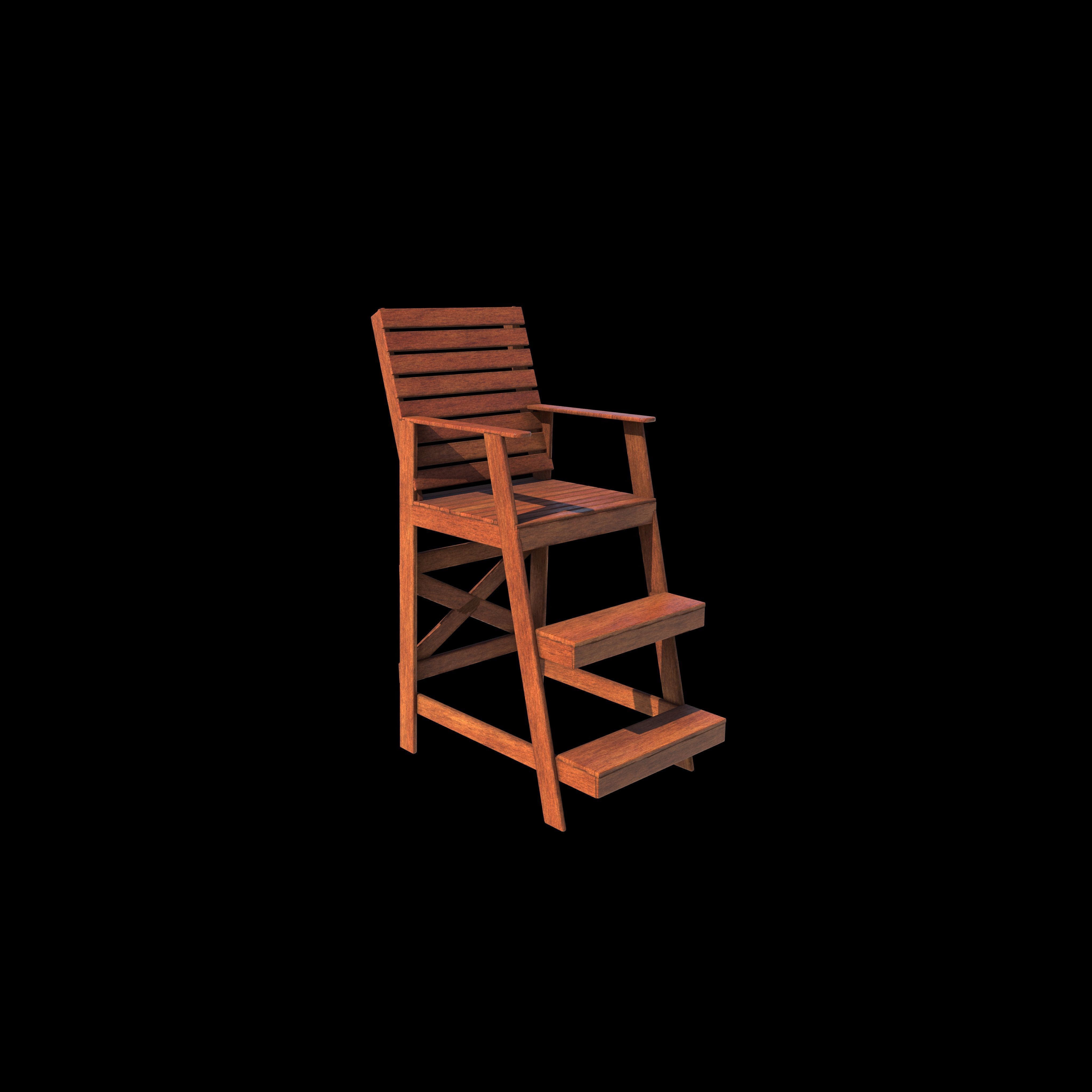 lifeguard chair 3D model_8