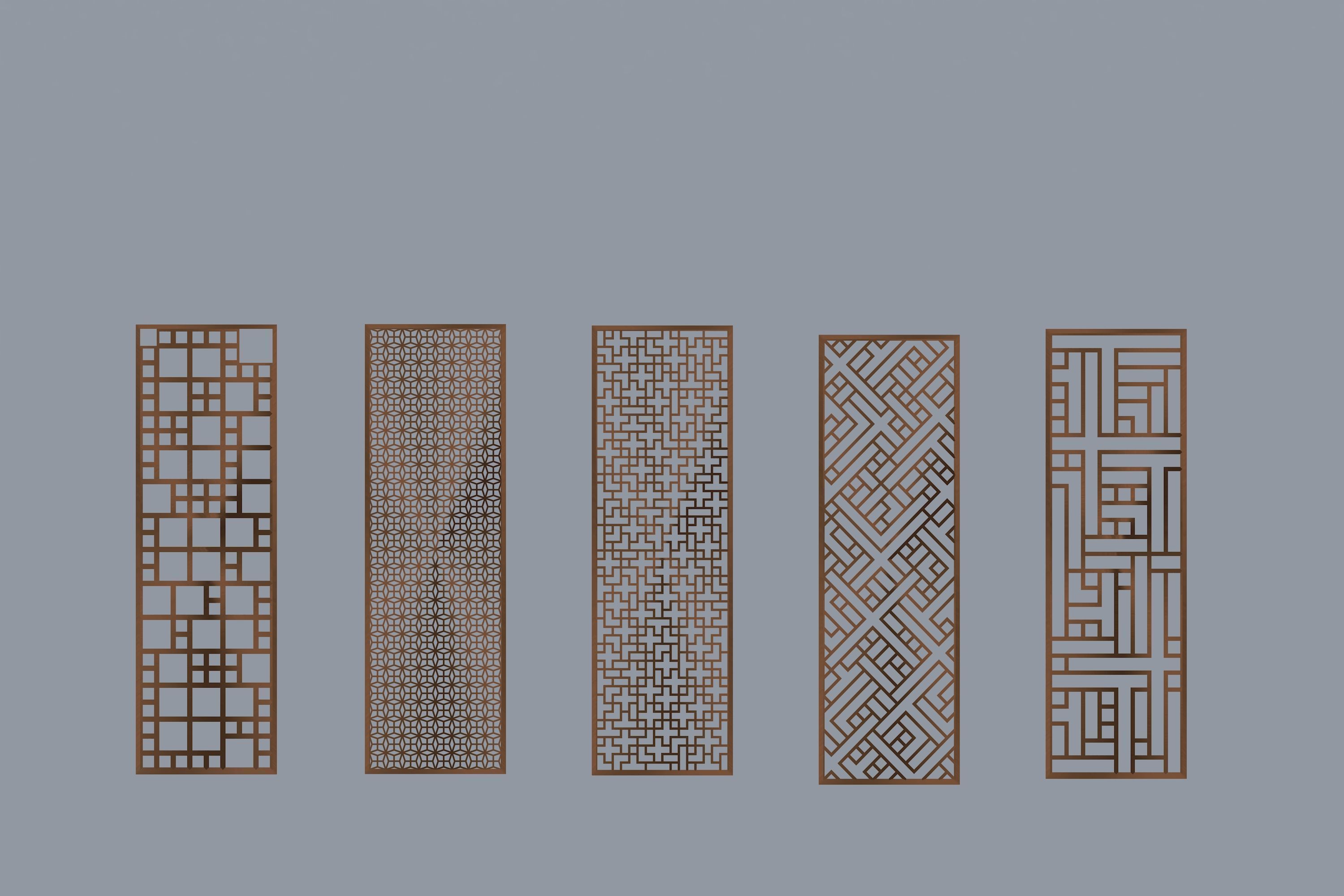 collection of partions Low-poly 3D model_3