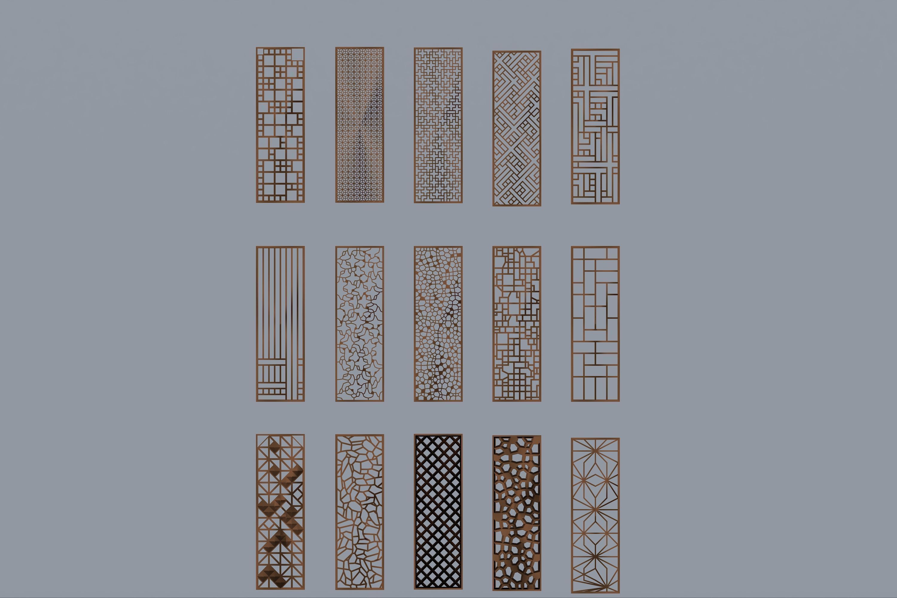 collection of partions Low-poly 3D model_2