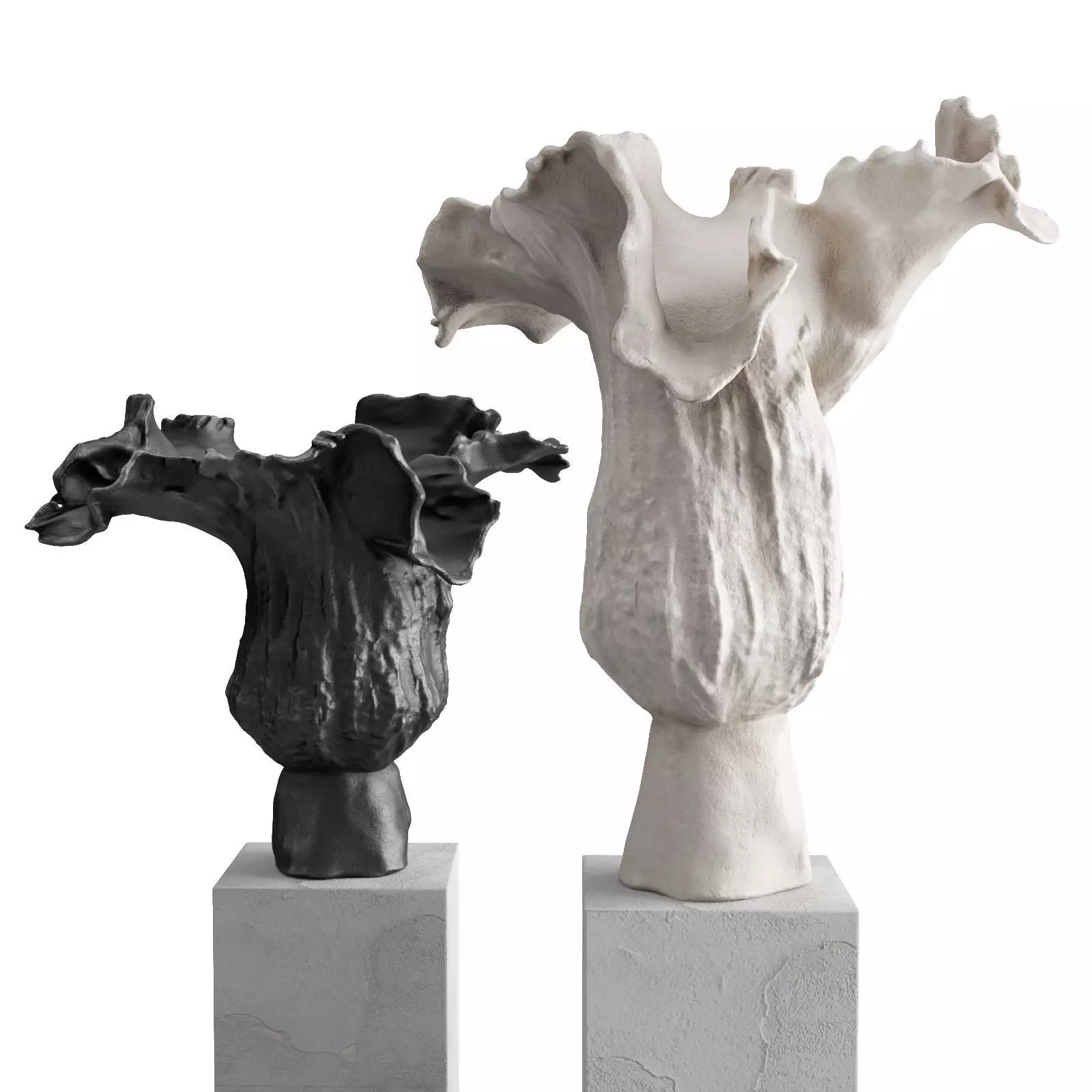 CD Piony vase Low-poly 3D model_0