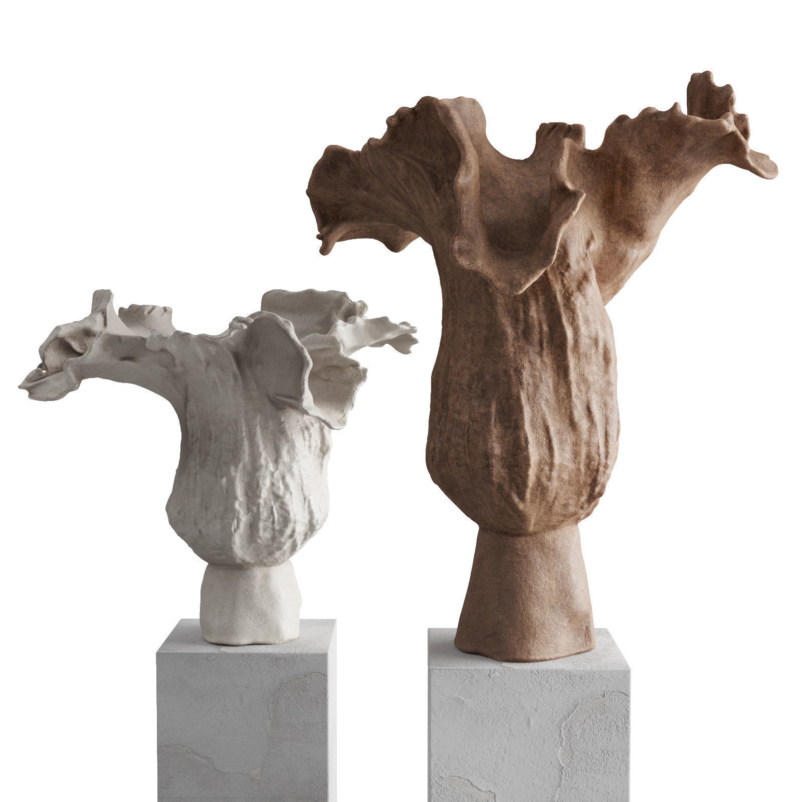 CD Piony vase Low-poly 3D model_1