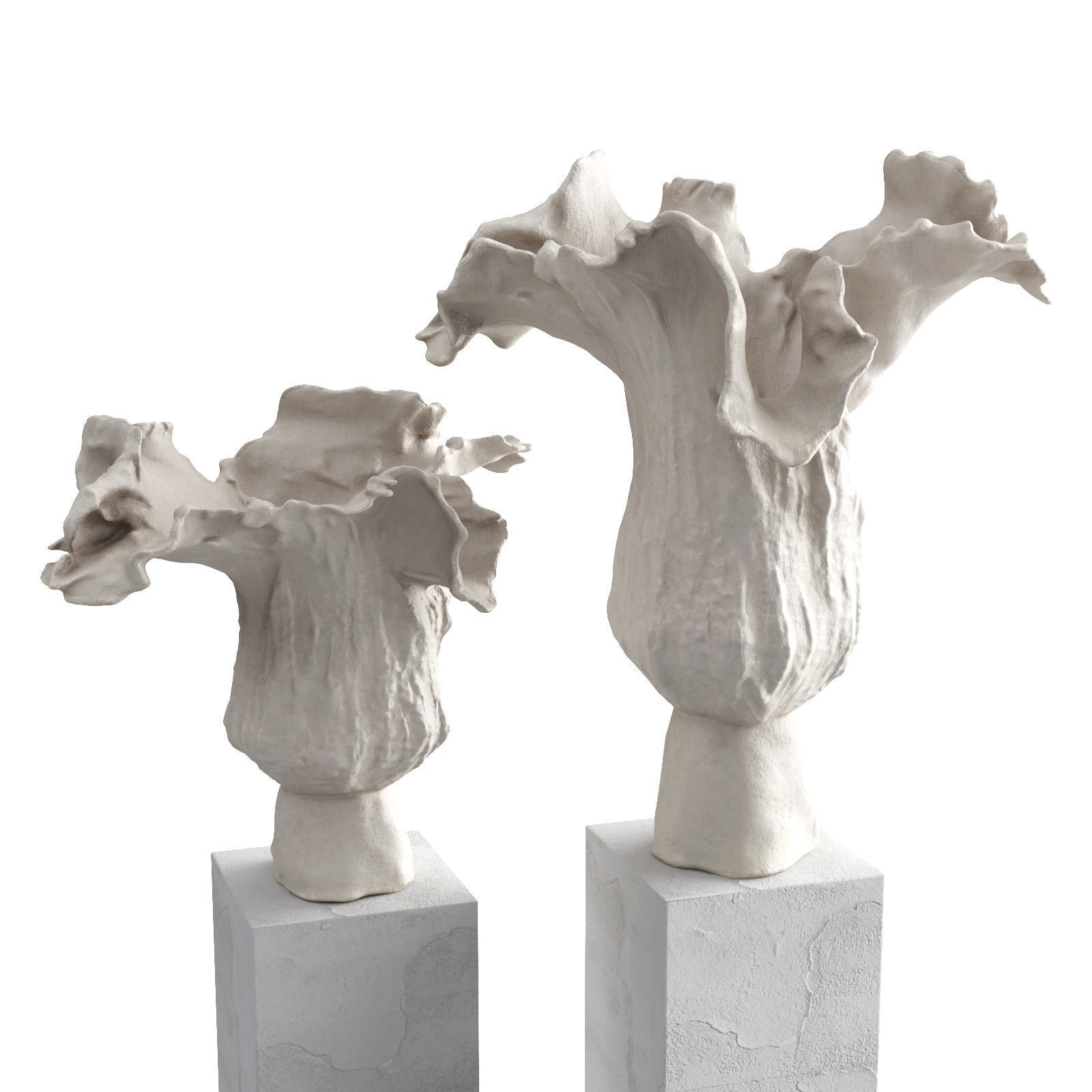 CD Piony vase Low-poly 3D model_2