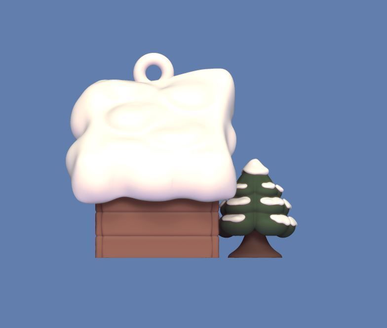 House Snow 3D print model_3