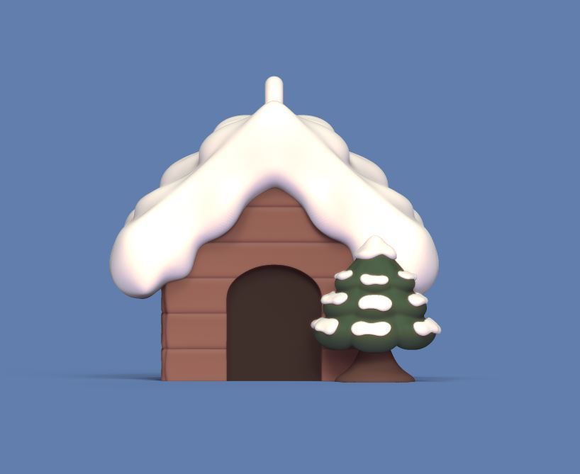 House Snow 3D print model_1