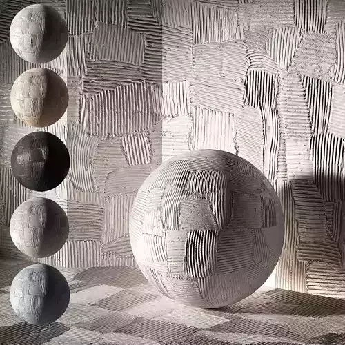 4K Seamless PBR Decorative Plaster Textures and Material