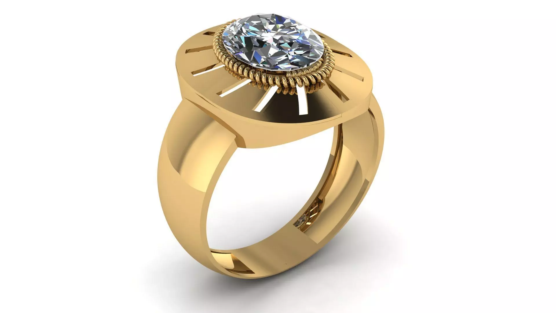ZIRCON MEN RING 3D PRINTABLE MODEL 3D print model