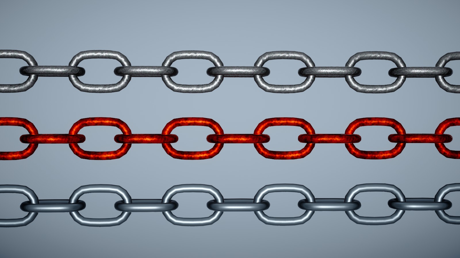 Chains with bones Low-poly 3D model_2