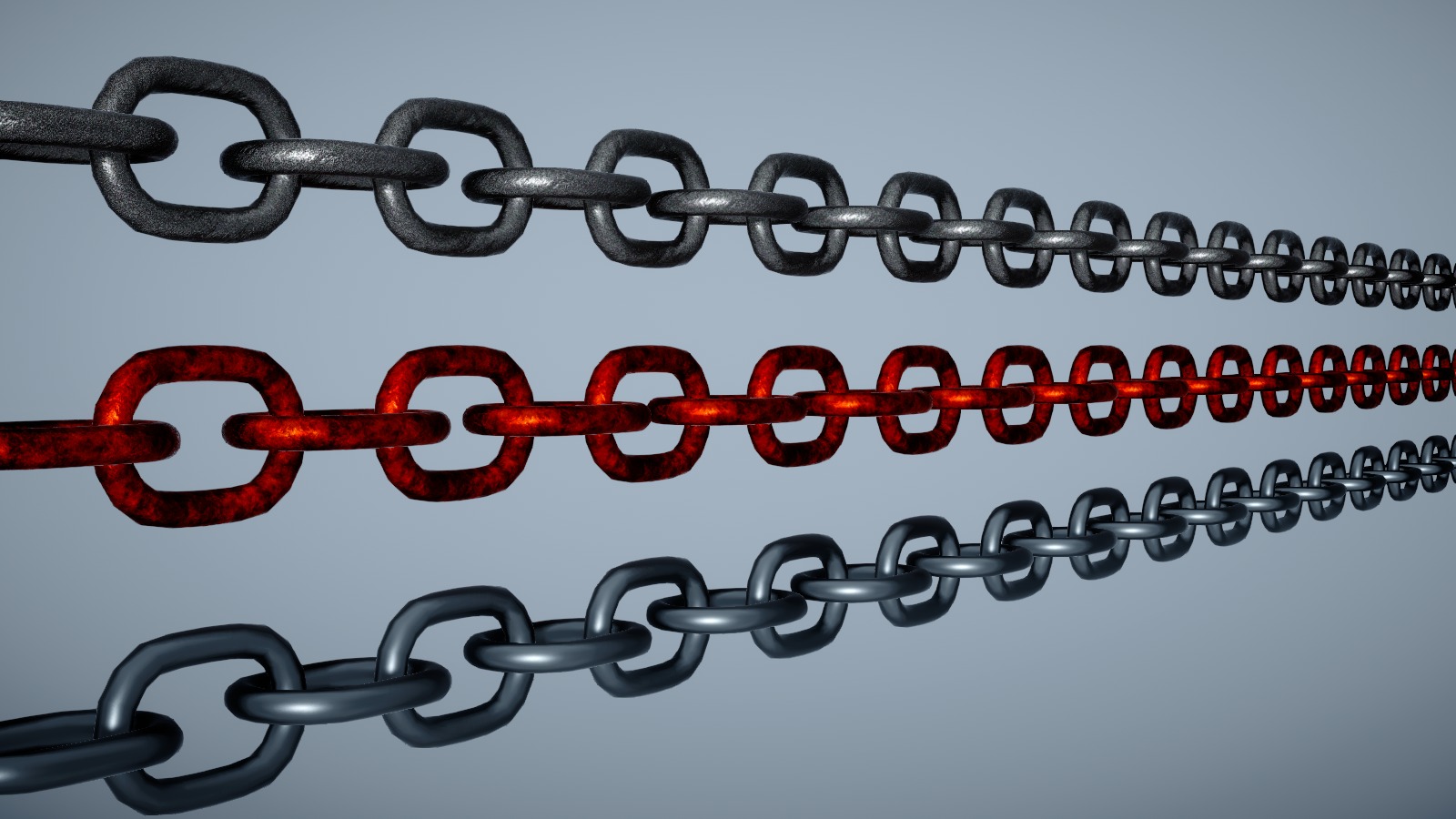 Chains with bones Low-poly 3D model_1