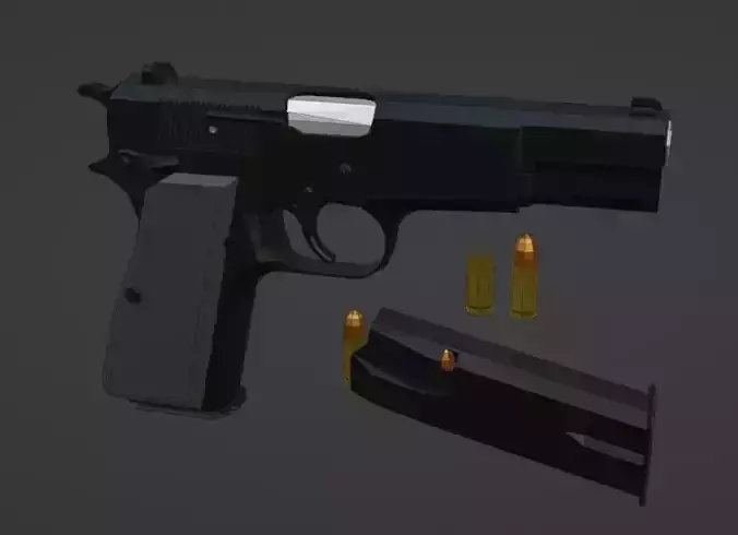 low-poly FN Browning Hi-Power