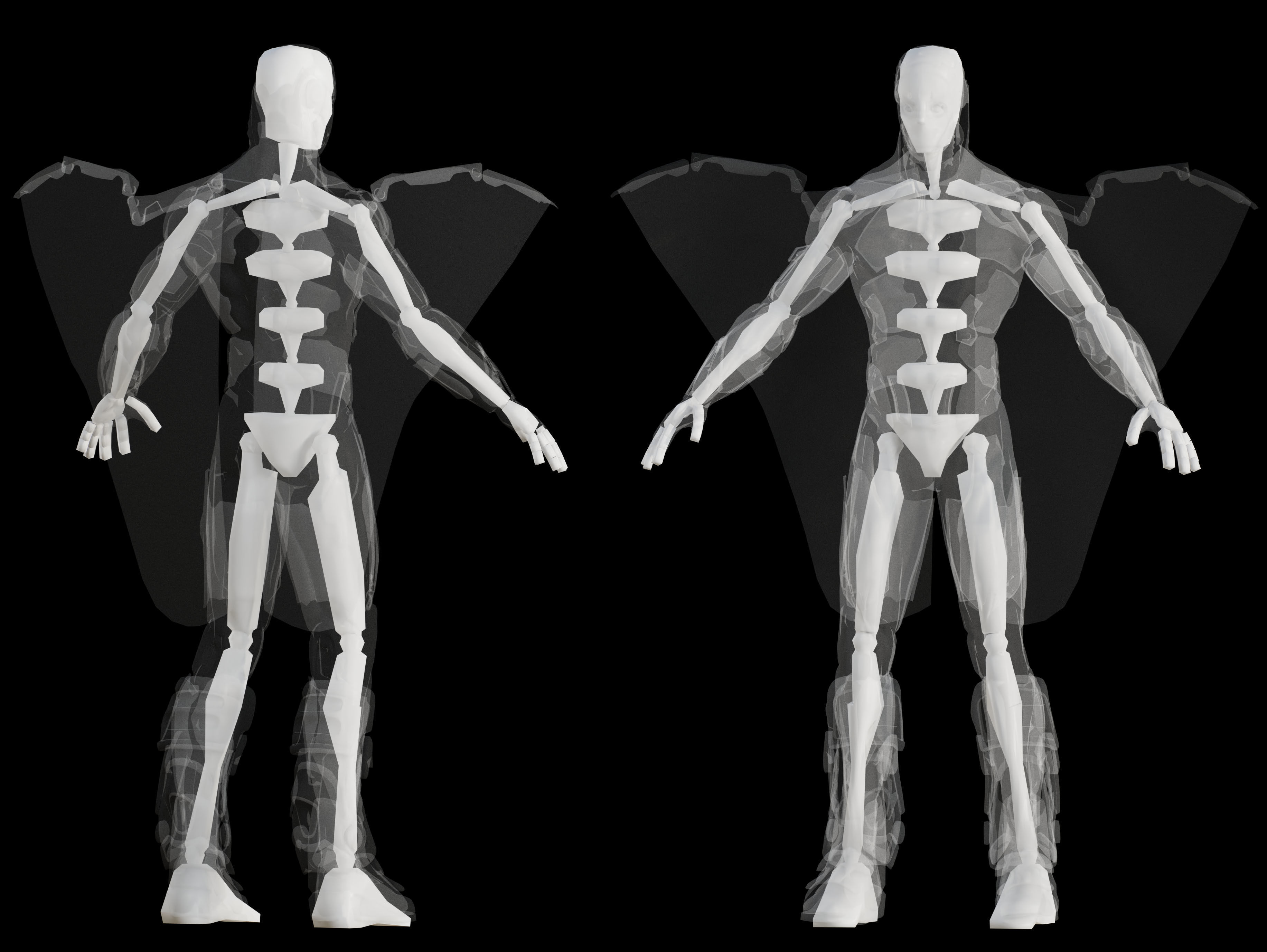 Sci Fi Airborne Cyborg Low-poly 3D model_13