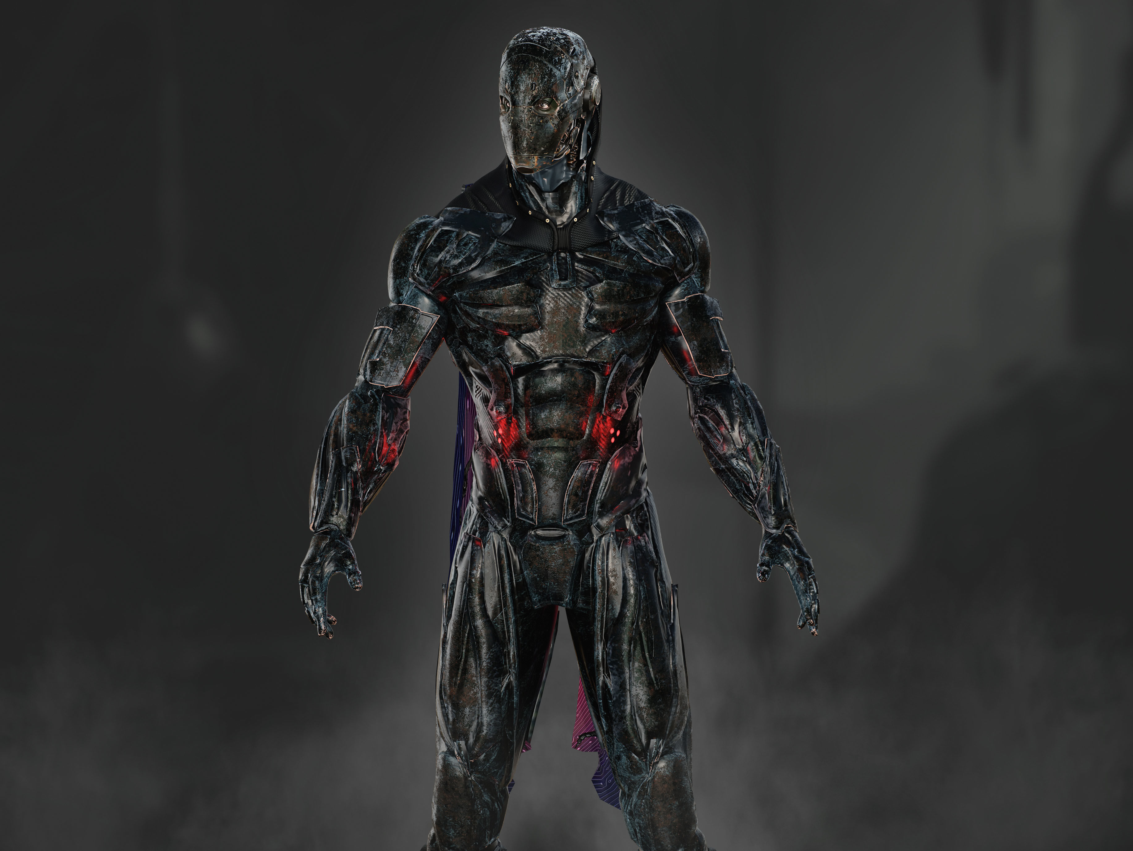 Sci Fi Airborne Cyborg Low-poly 3D model_10