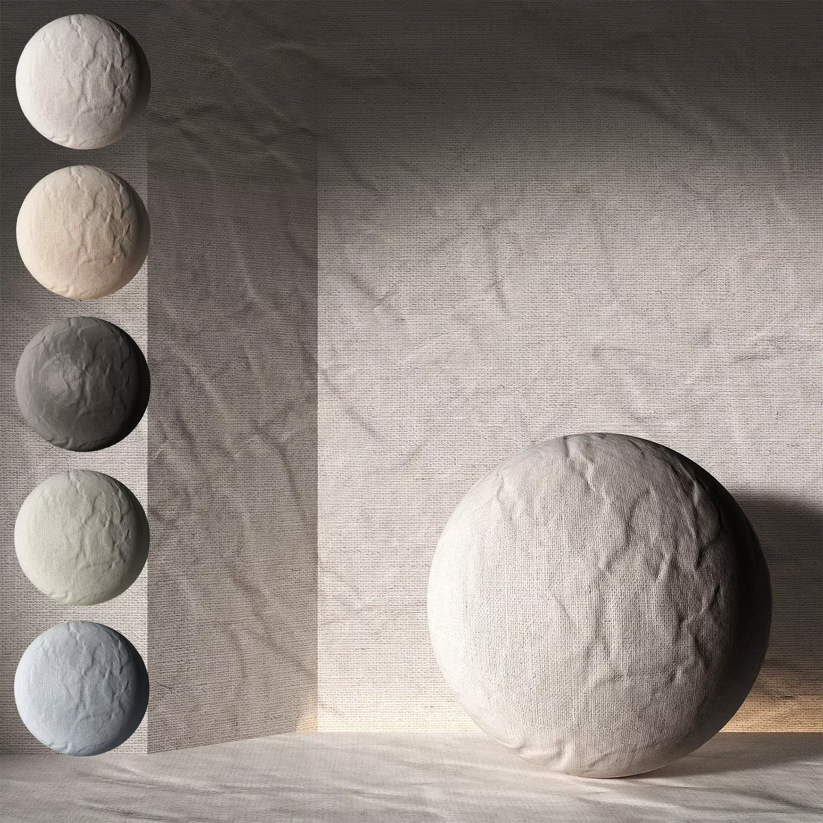 4K Seamless PBR crinkled fabric Textures and material Texture_0