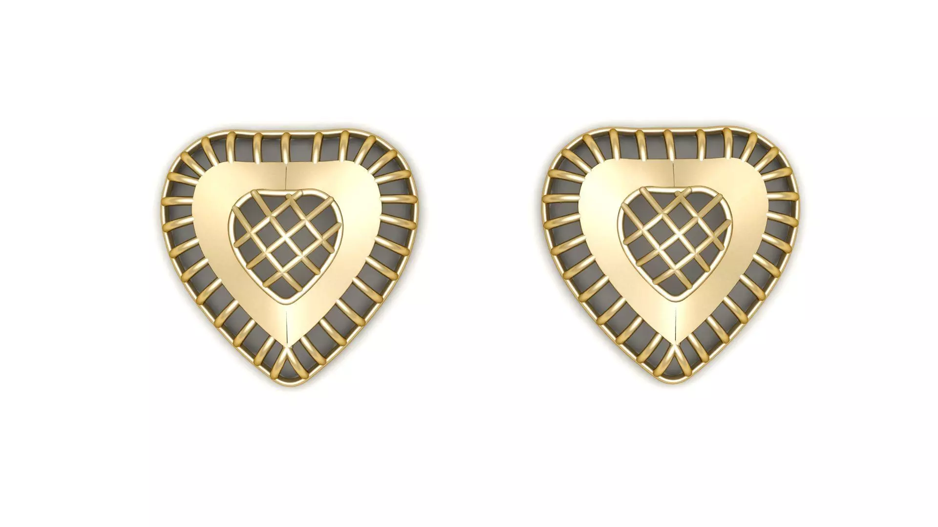 LUXURY LOVE SAHPE EARRING 3D PRINTABLE MODEL 3D print model