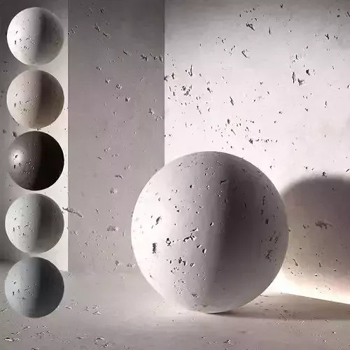 4K Seamless PBR Concrete with dents textures and material