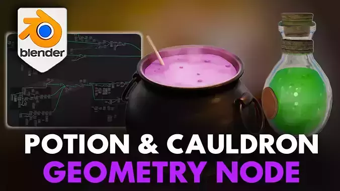 Blender Geometry Node Fire Animation Complete Guide 3D model