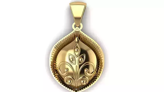 INDIAN DIYA STYLE PENDANT 3D PRINTABLE MODEL