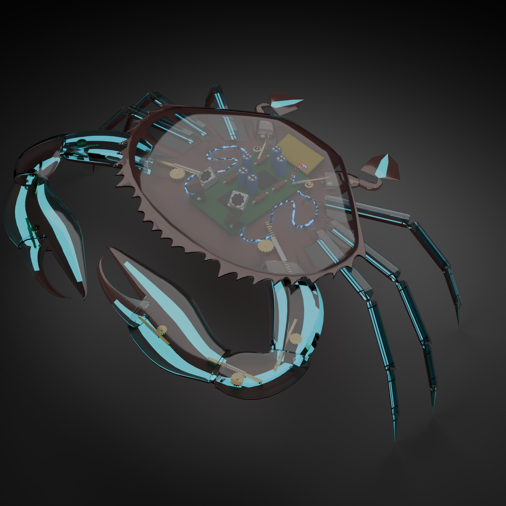 Giant Robot Crab Low-poly 3D model_5