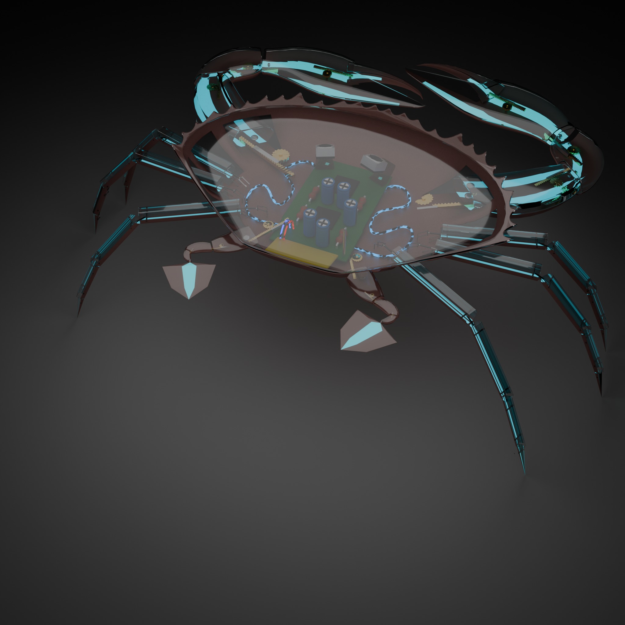 Giant Robot Crab Low-poly 3D model_7