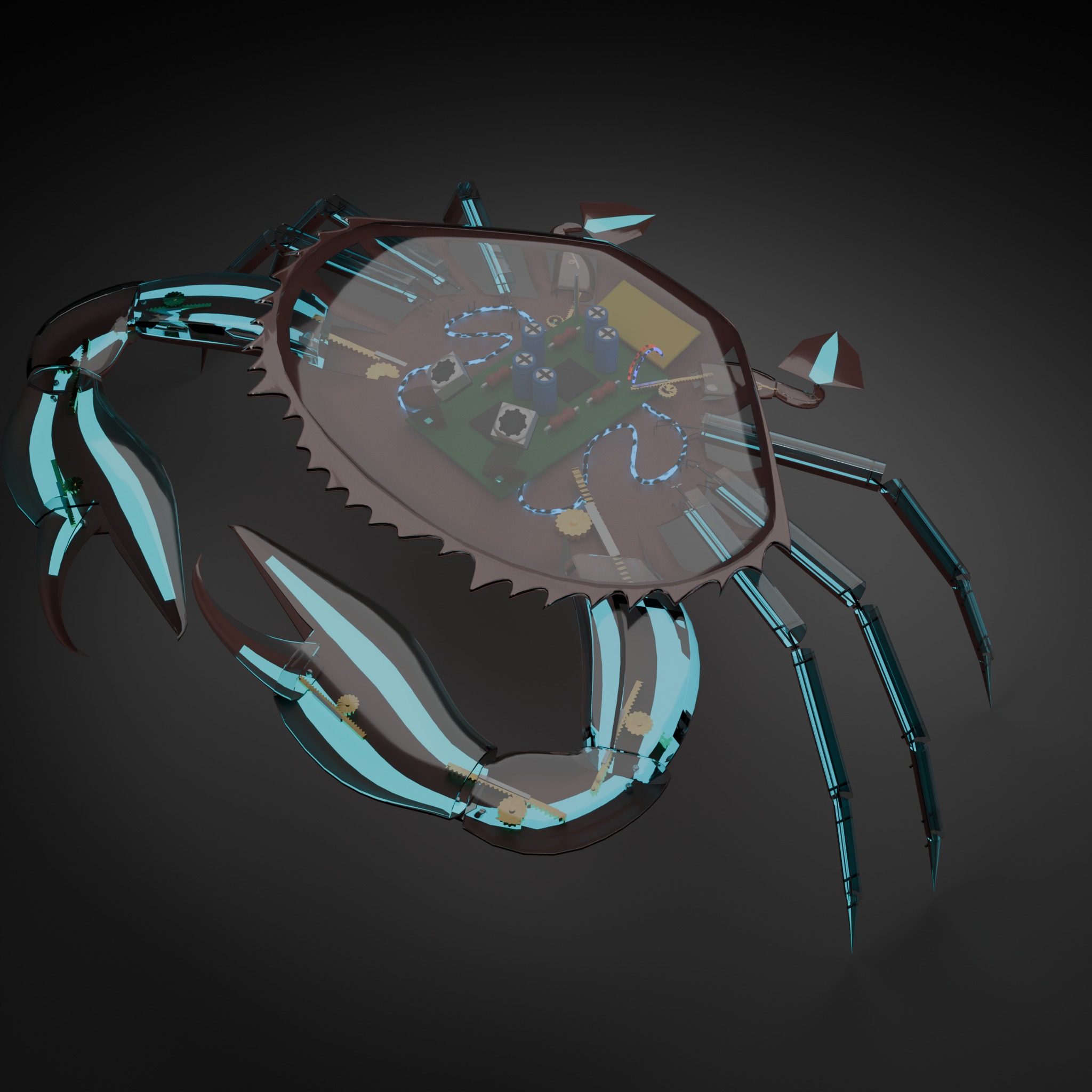 Giant Robot Crab Low-poly 3D model_9