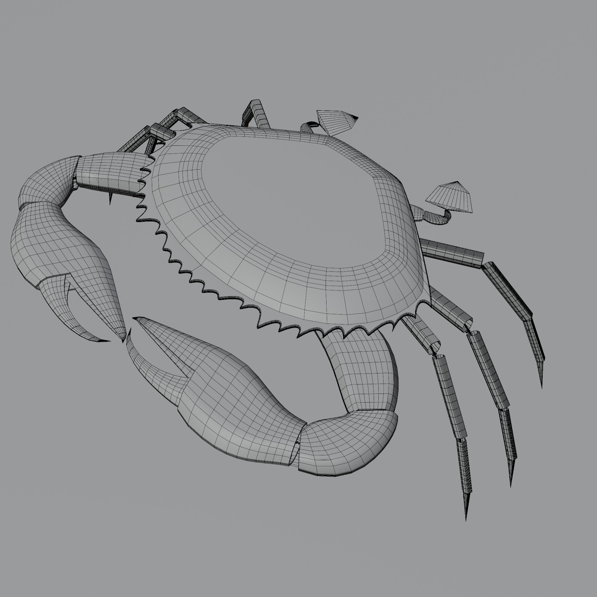 Giant Robot Crab Low-poly 3D model_10
