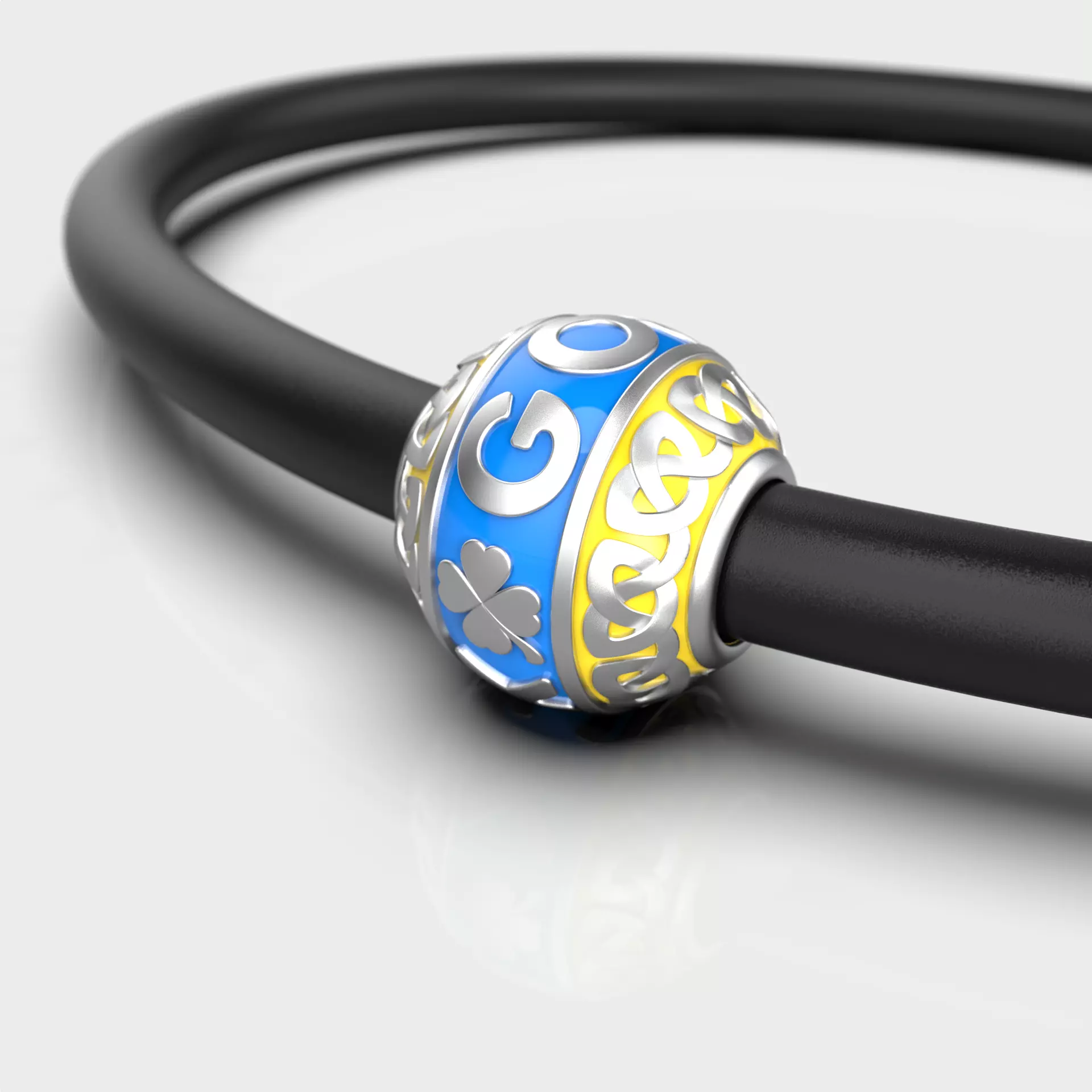 Good Luck  Spherical charm bead for bracelet 3D print model_0