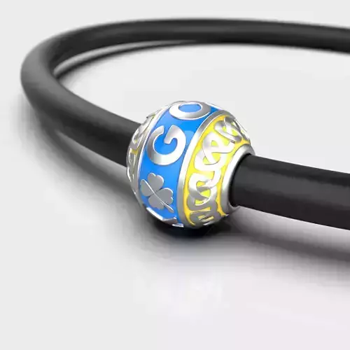 Good Luck  Spherical charm bead for bracelet 3D print model