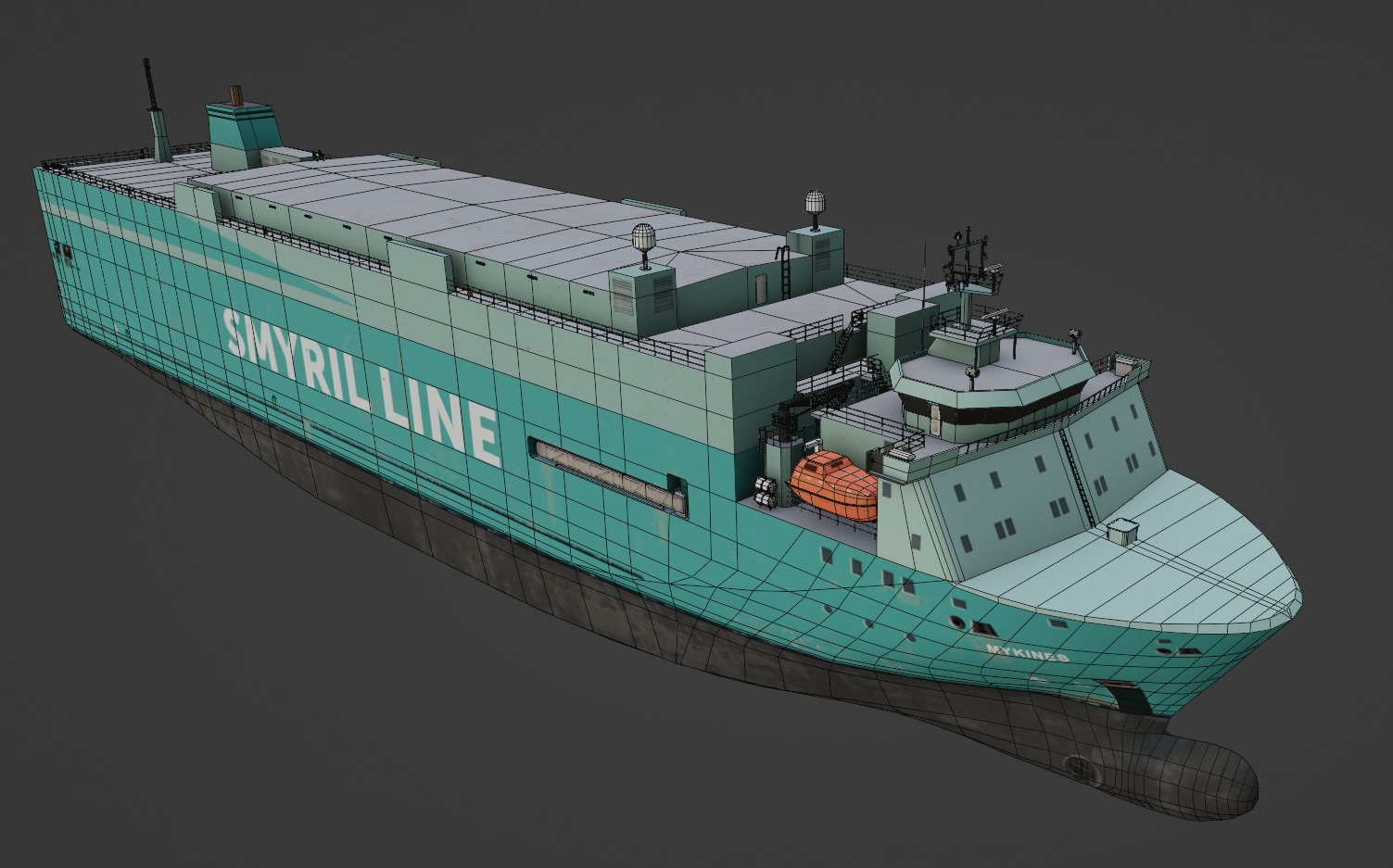 Vehicles Carrier 3D model Low-poly 3D model_1